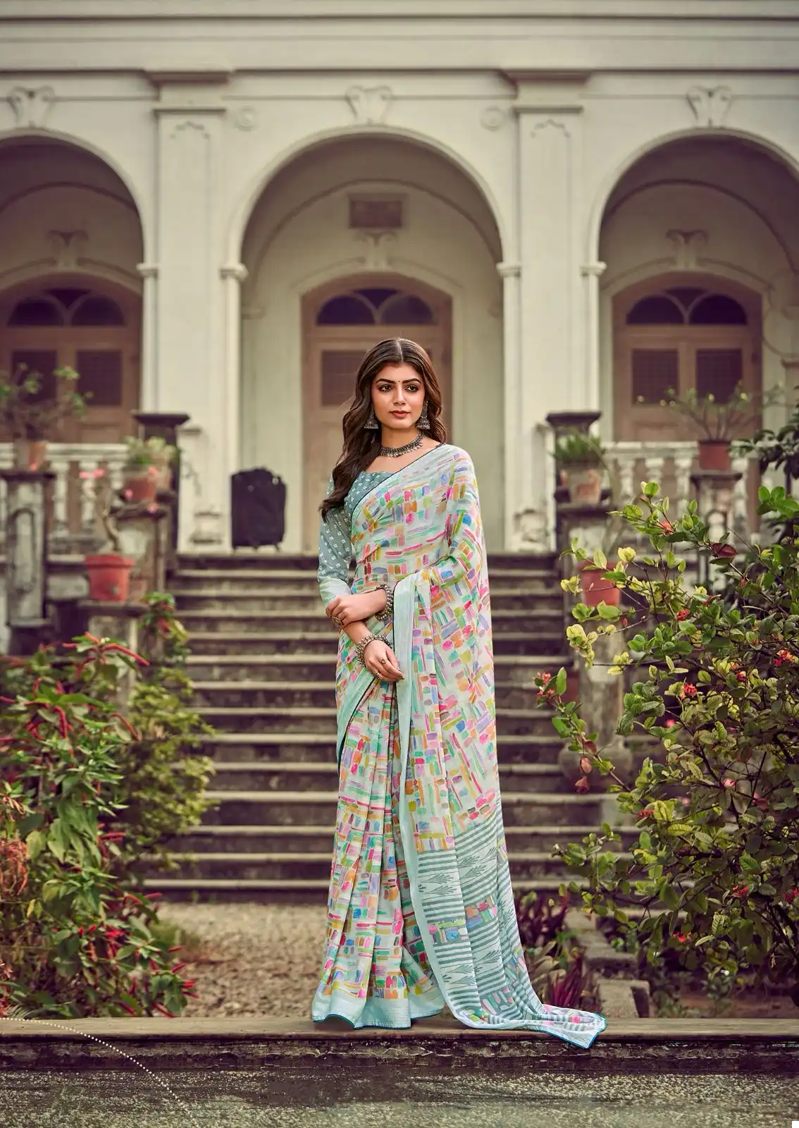 Kashvi Creation Cindrella Viscose Georgette Wholesale Fancy Sarees Catalog - Image 7