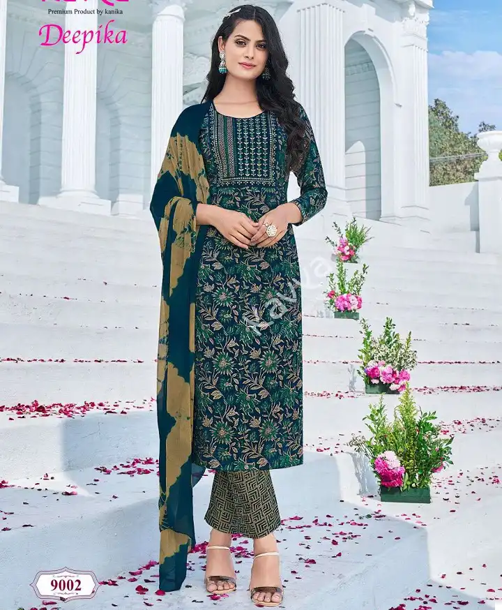Kavya Deepika Vol 9 Heavy Rayon Capsule Cotton Wholesale Readymade Salwar Suit Catalog — Wholesale Salwar Suits, Kavya wholesale from Surat — view 1