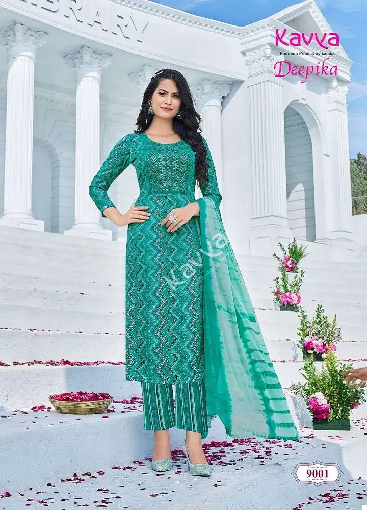 Kavya Deepika Vol 9 Heavy Rayon Capsule Cotton Wholesale Readymade Salwar Suit Catalog — Wholesale Salwar Suits, Kavya wholesale from Surat - Gallery Image 10