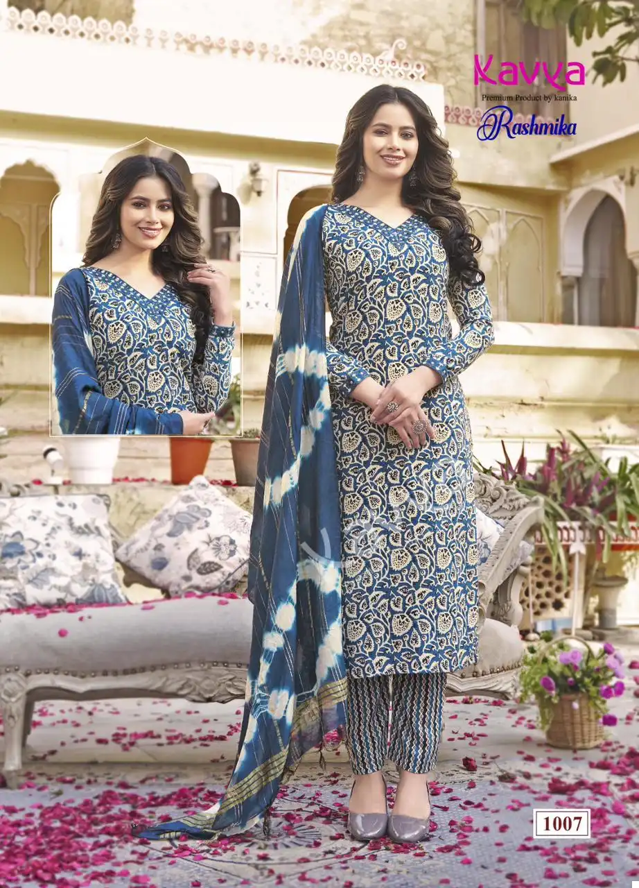 Kavya Rashmika Rashmika Vol 1 Straight Kurti Wholesale Readymade Salwar Suit Catalog — Wholesale Salwar Suits, Kavya wholesale from Surat — view 2