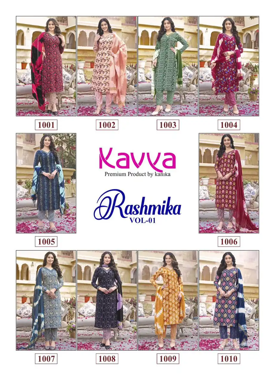 Kavya Rashmika Rashmika Vol 1 Straight Kurti Wholesale Readymade Salwar Suit Catalog — Wholesale Salwar Suits, Kavya wholesale from Surat — view 11