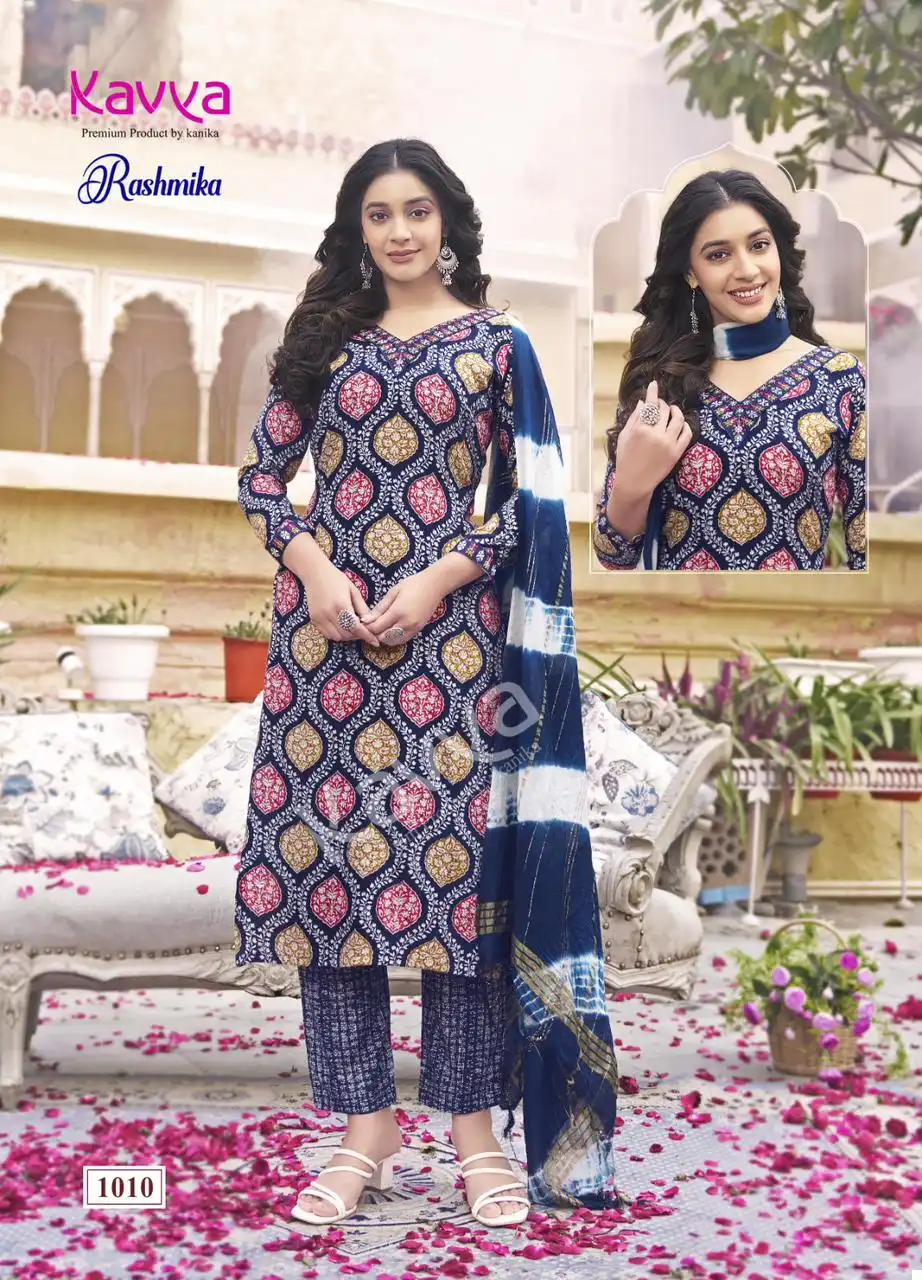 Kavya Rashmika Rashmika Vol 1 Straight Kurti Wholesale Readymade Salwar Suit Catalog — Wholesale Salwar Suits, Kavya wholesale from Surat — view 8