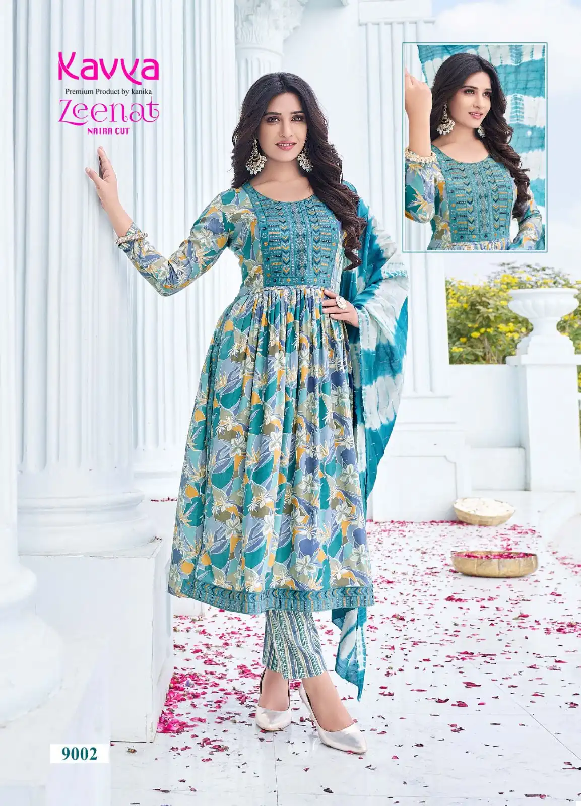 Kavya Zeenat Vol 9 Capsule Foil Print Wholesale Readymade Salwar Suit Catalog — Wholesale Salwar Suits, Kavya wholesale from Surat - Gallery Image 2
