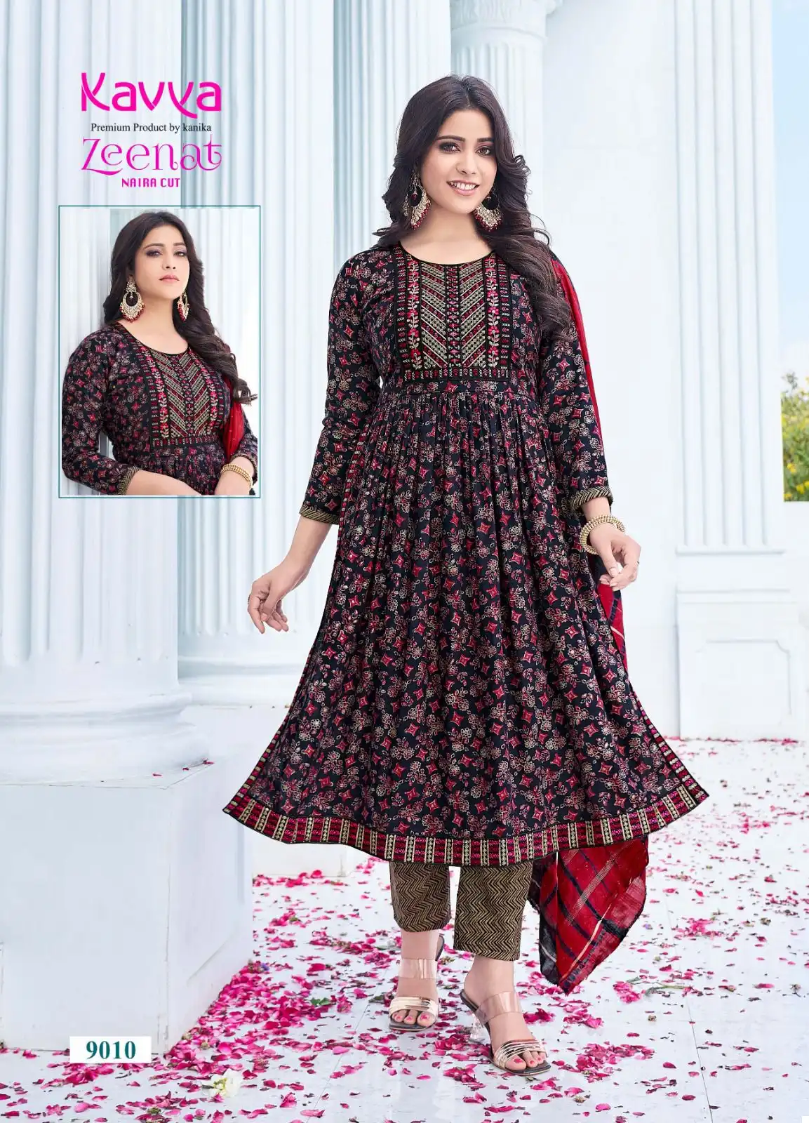 Kavya Zeenat Vol 9 Capsule Foil Print Wholesale Readymade Salwar Suit Catalog — Wholesale Salwar Suits, Kavya wholesale from Surat - Gallery Image 3