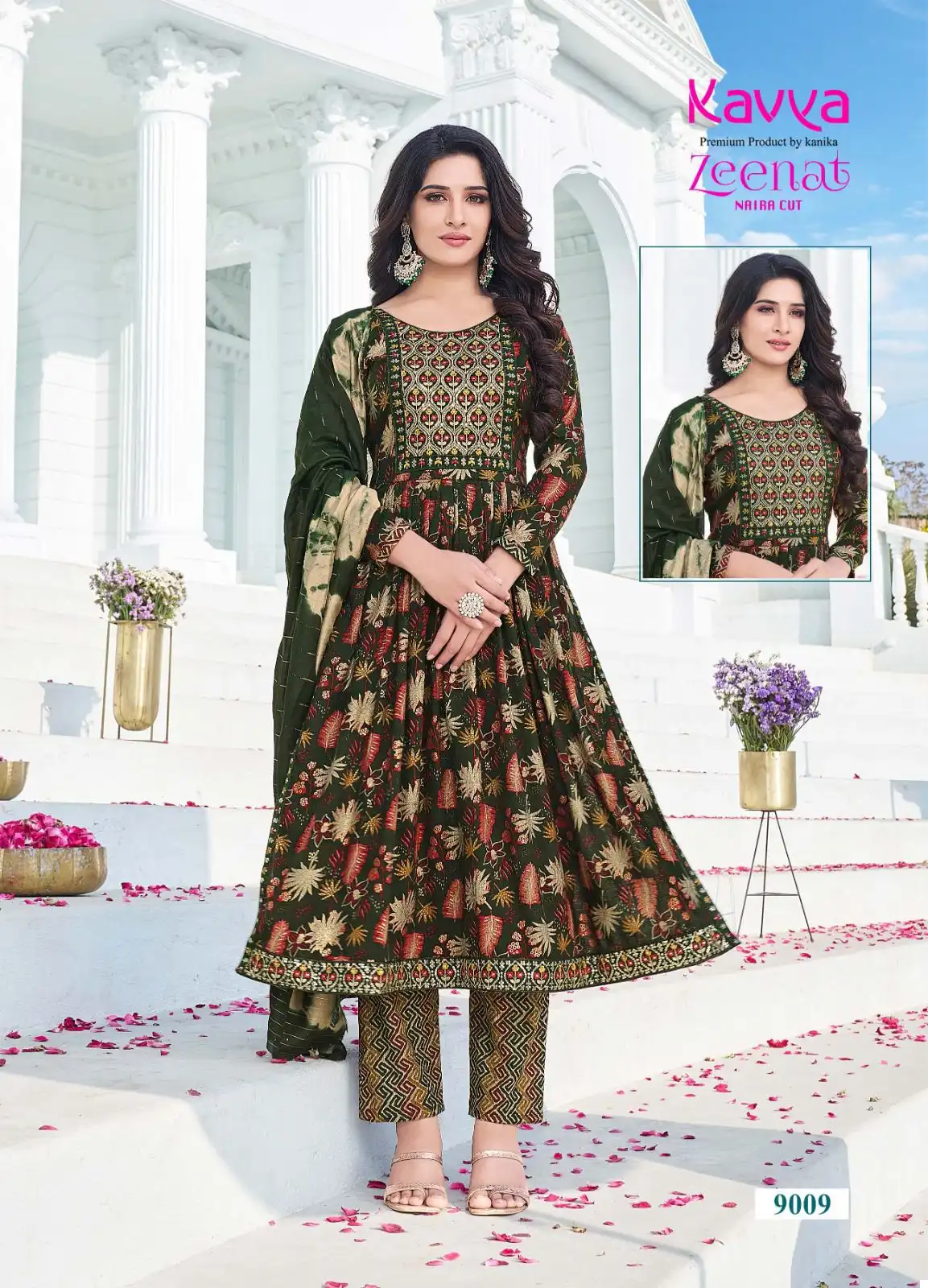 Kavya Zeenat Vol 9 Capsule Foil Print Wholesale Readymade Salwar Suit Catalog — Wholesale Salwar Suits, Kavya wholesale from Surat - Gallery Image 5