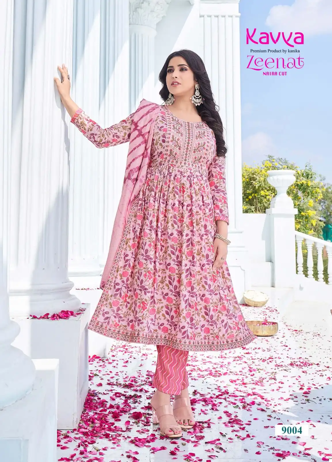 Kavya Zeenat Vol 9 Capsule Foil Print Wholesale Readymade Salwar Suit Catalog — Wholesale Salwar Suits, Kavya wholesale from Surat — view 6