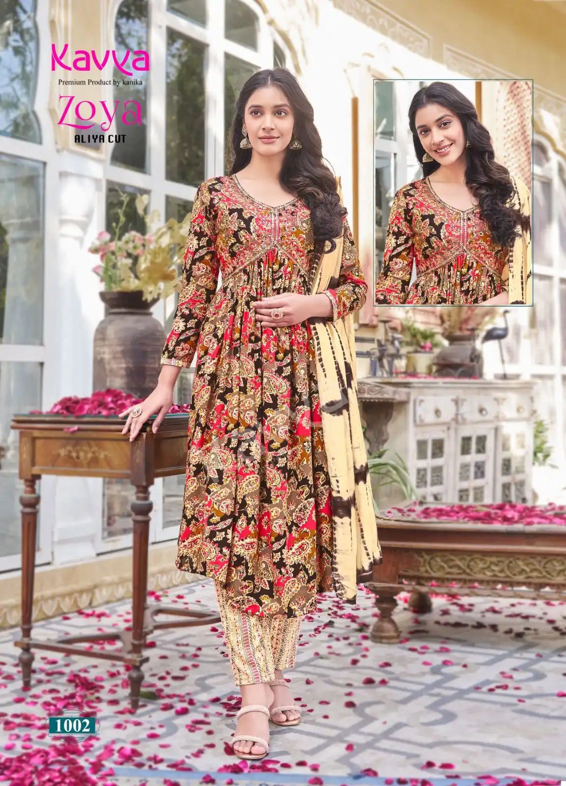 Kavya Zoya Vol 1 Premium Quality Rayon Foil Print Wholesale Readymade Salwar Suit Catalog — Wholesale Salwar Suits, Kavya wholesale from Surat - Gallery Image 2