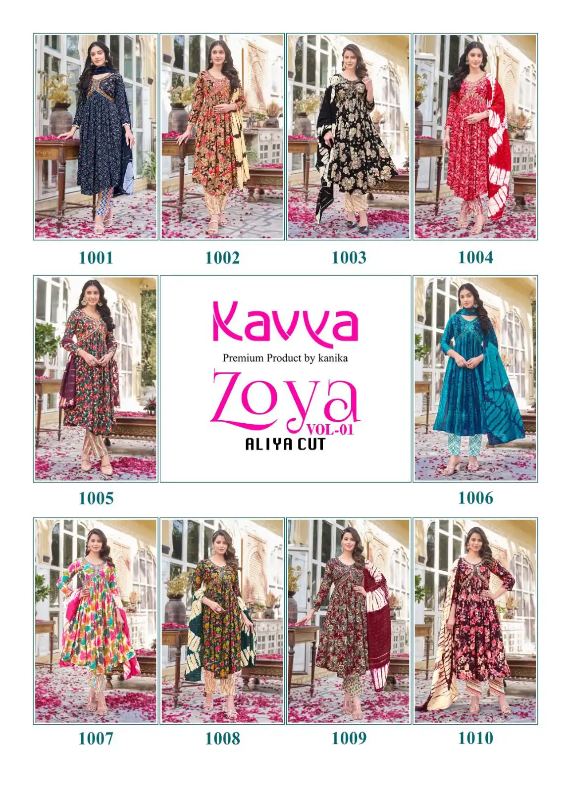 Kavya Zoya Vol 1 Premium Quality Rayon Foil Print Wholesale Readymade Salwar Suit Catalog — Wholesale Salwar Suits, Kavya wholesale from Surat — view 11