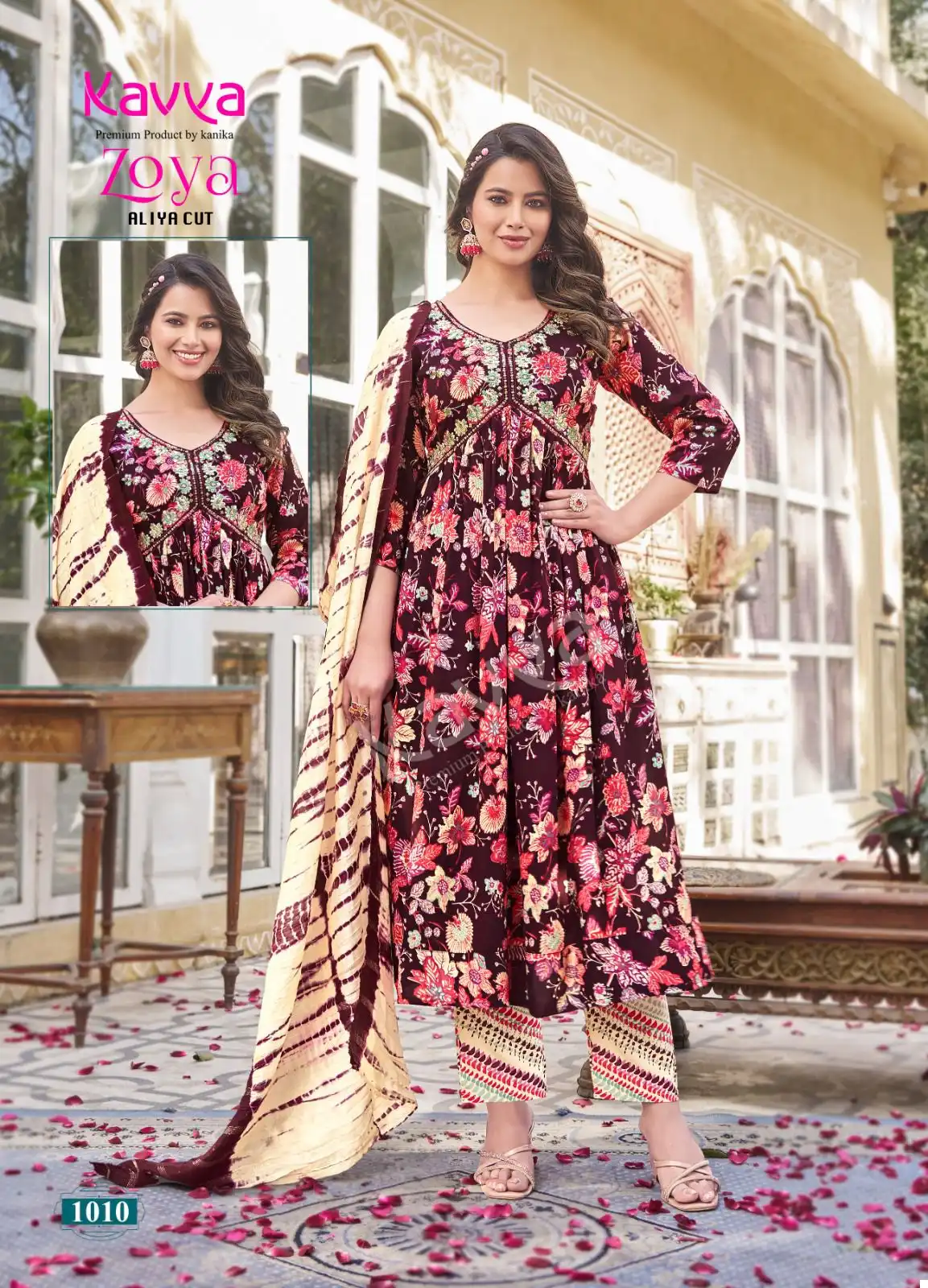 Kavya Zoya Vol 1 Premium Quality Rayon Foil Print Wholesale Readymade Salwar Suit Catalog — Wholesale Salwar Suits, Kavya wholesale from Surat - Gallery Image 3