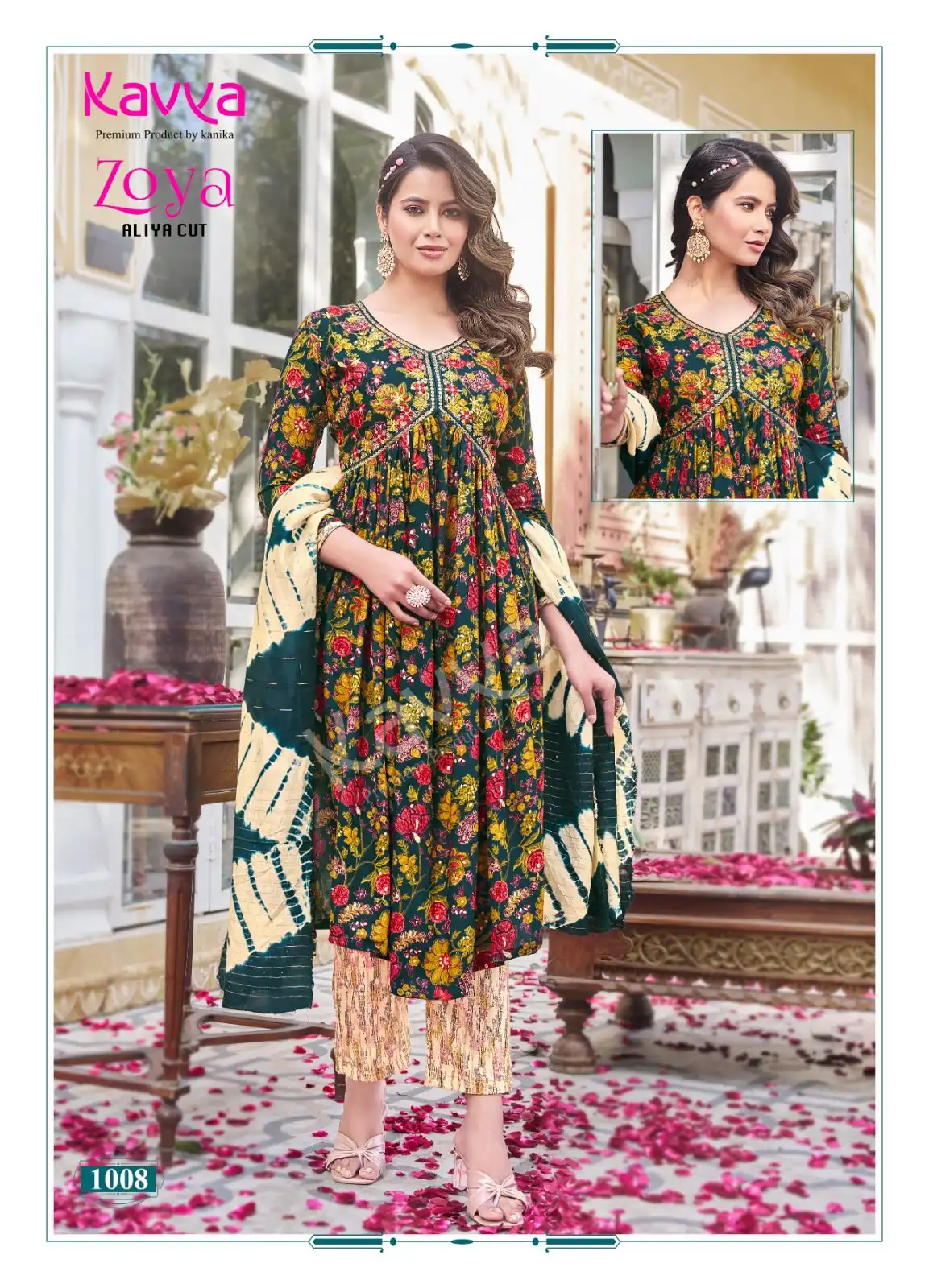Kavya Zoya Vol 1 Premium Quality Rayon Foil Print Wholesale Readymade Salwar Suit Catalog — Wholesale Salwar Suits, Kavya wholesale from Surat - Gallery Image 4