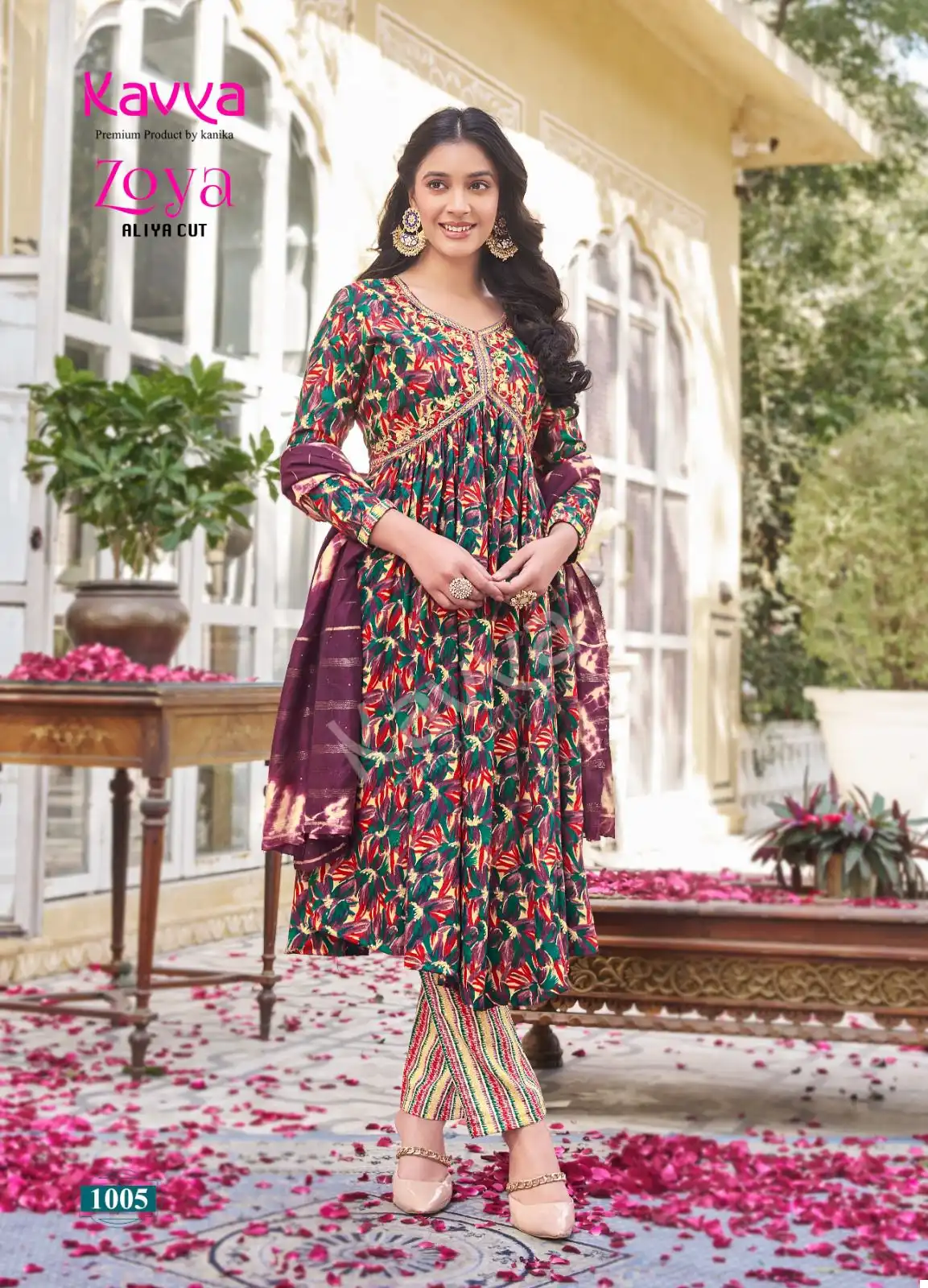 Kavya Zoya Vol 1 Premium Quality Rayon Foil Print Wholesale Readymade Salwar Suit Catalog — Wholesale Salwar Suits, Kavya wholesale from Surat - Gallery Image 7