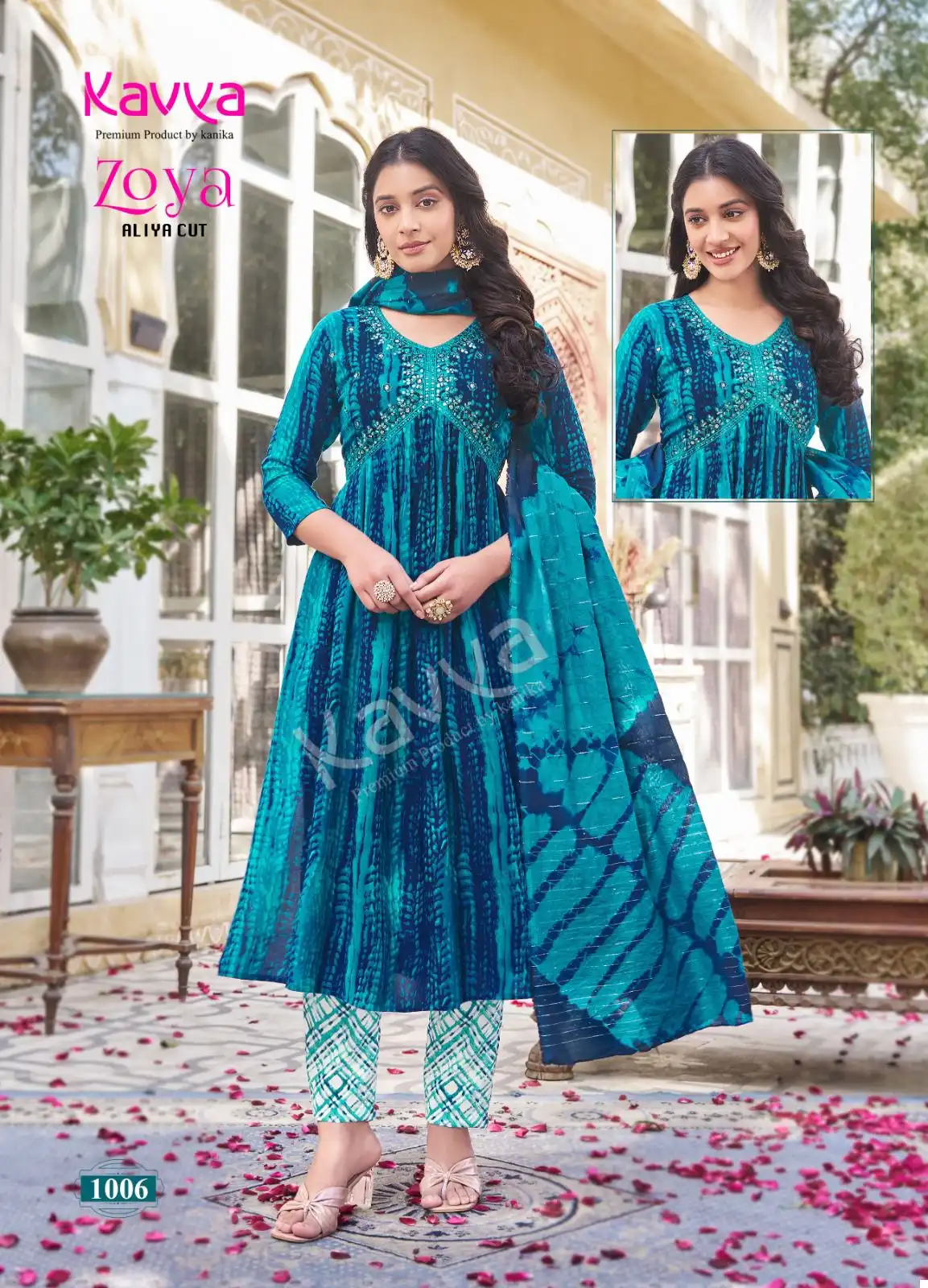 Kavya Zoya Vol 1 Premium Quality Rayon Foil Print Wholesale Readymade Salwar Suit Catalog — Wholesale Salwar Suits, Kavya wholesale from Surat - Gallery Image 8