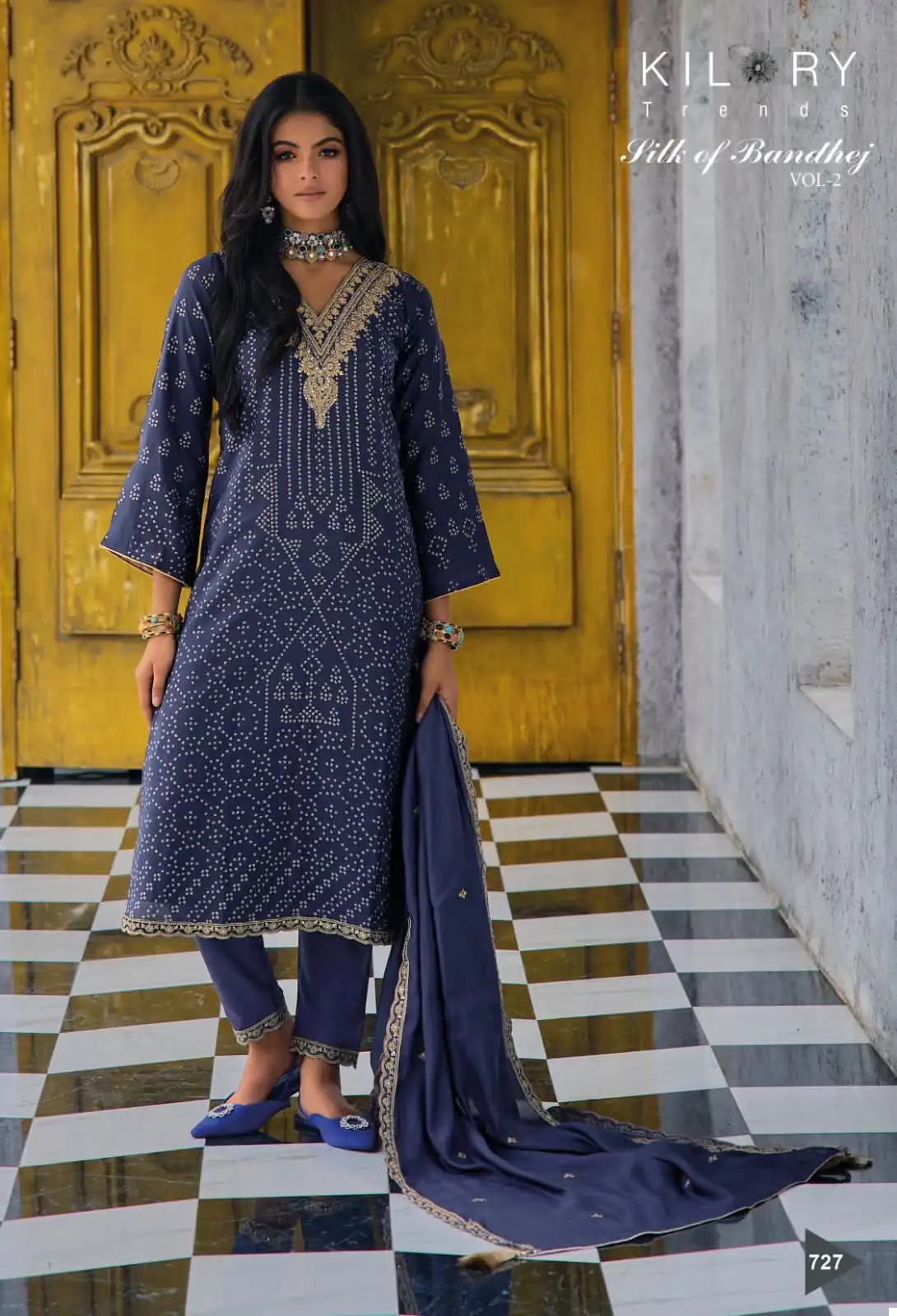 Kilory Trendz Silk Of Bandhej Vol 2 Pure Jam Cotton Wholesale Fancy Salwar Suit Catalog - Image 2