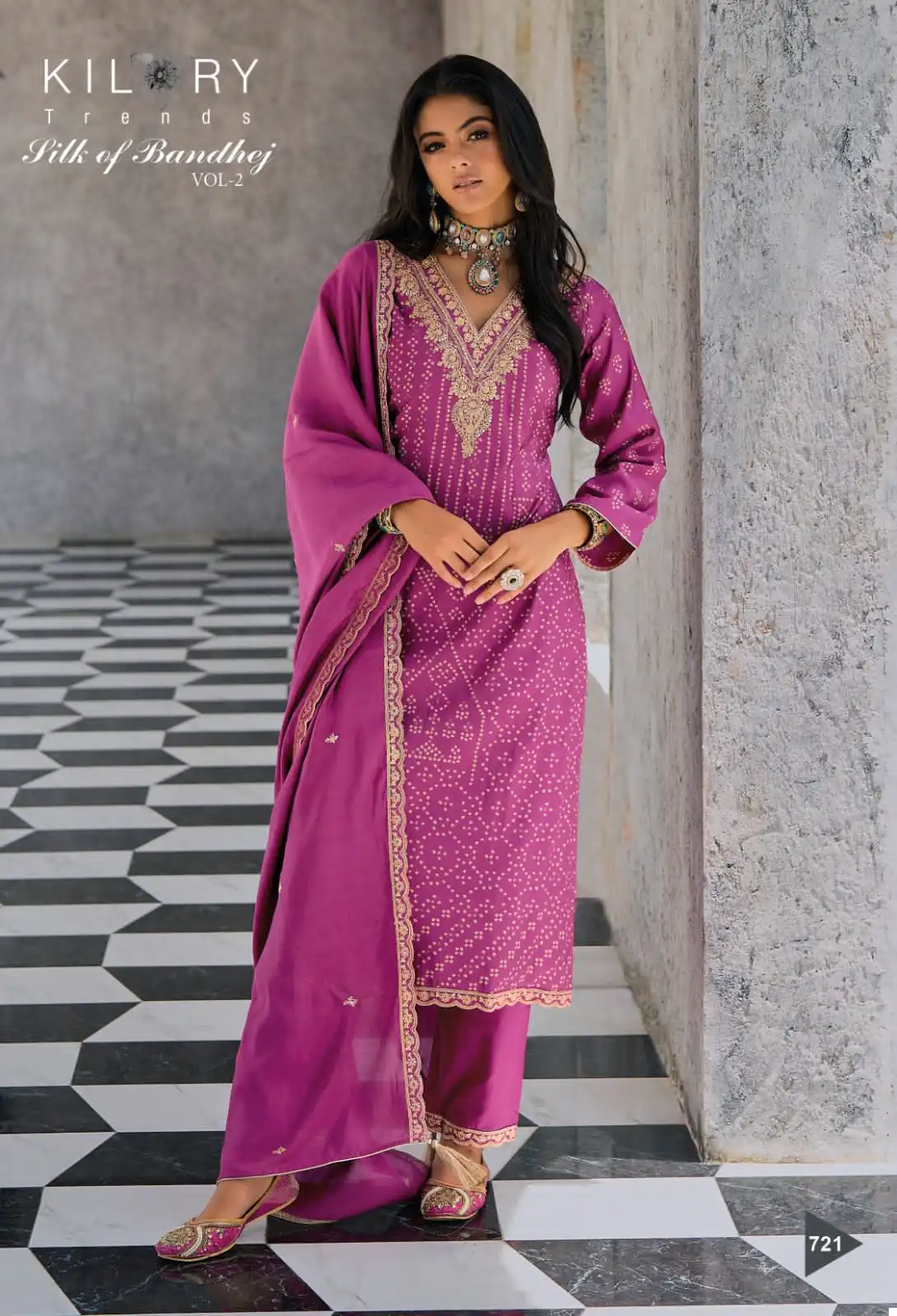 Kilory Trendz Silk Of Bandhej Vol 2 Pure Jam Cotton Wholesale Fancy Salwar Suit Catalog - Image 3