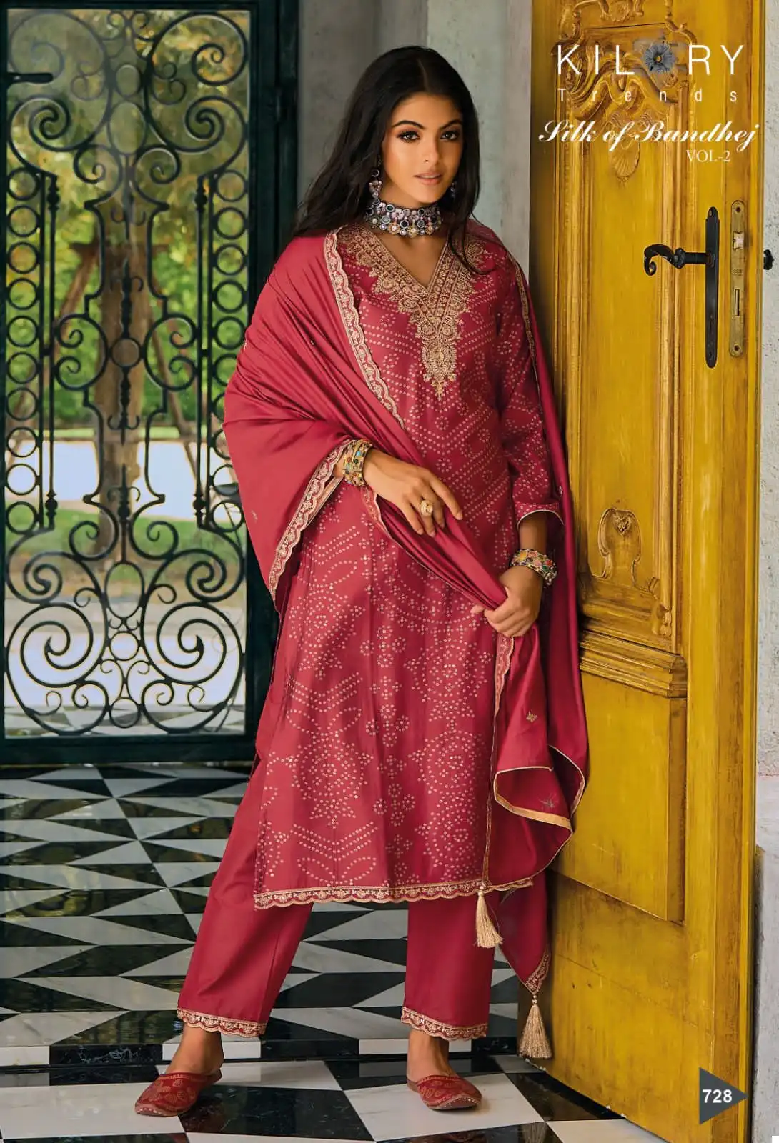 Kilory Trendz Silk Of Bandhej Vol 2 Pure Jam Cotton Wholesale Fancy Salwar Suit Catalog - Image 8