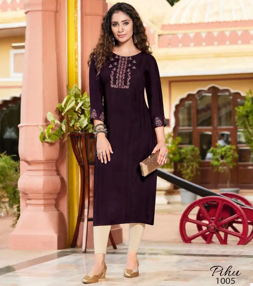 Koodee Pihu Vol 1 Fancy Viscose Wholesale Kurtis Catalog