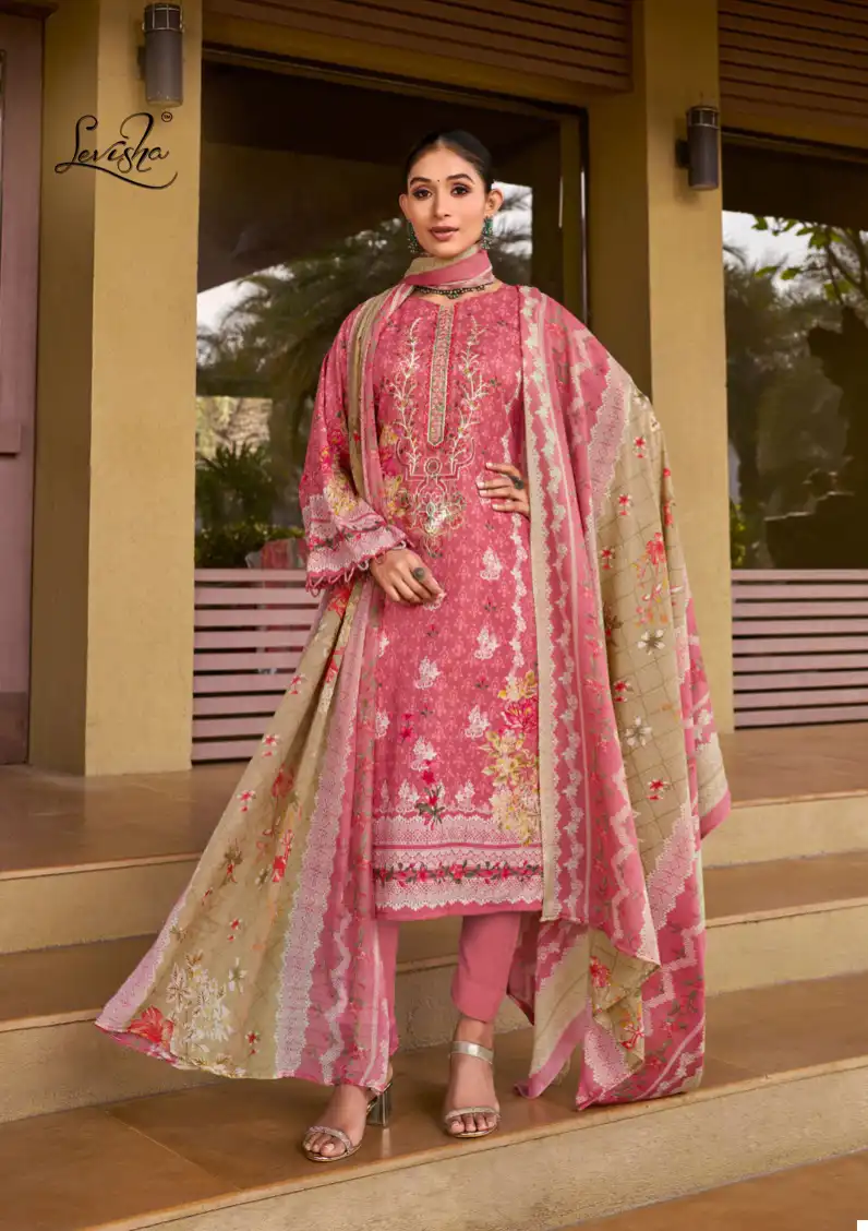 Levisha Shehnaz Cemric Cotton Pakistani Print Wholesale Pakistani Salwar Suit Catalog - Image 4