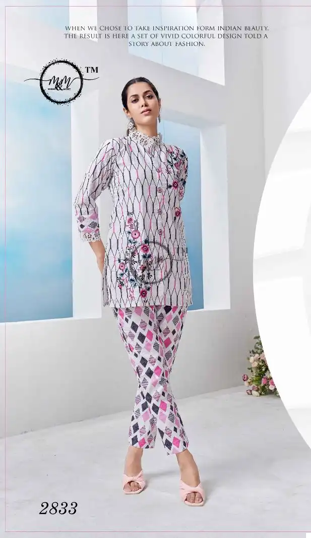 M&M Festive Special 01 Fancy Wholesale Party Wear Top And Bottom Catalog - Image 2