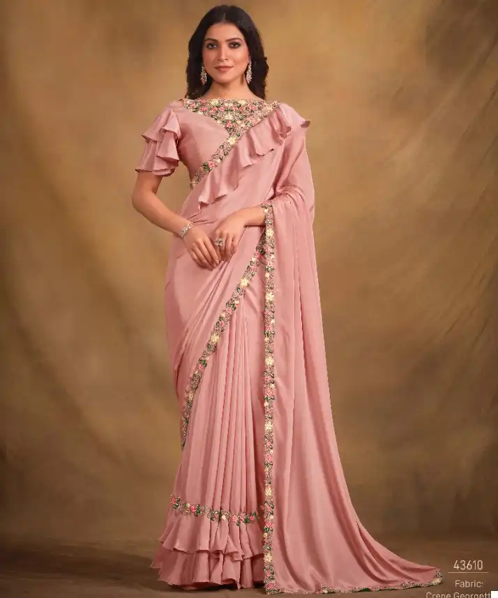 Mahotsav Mahitha Satin Silk Georgette Wholesale Designer Sarees Catalog