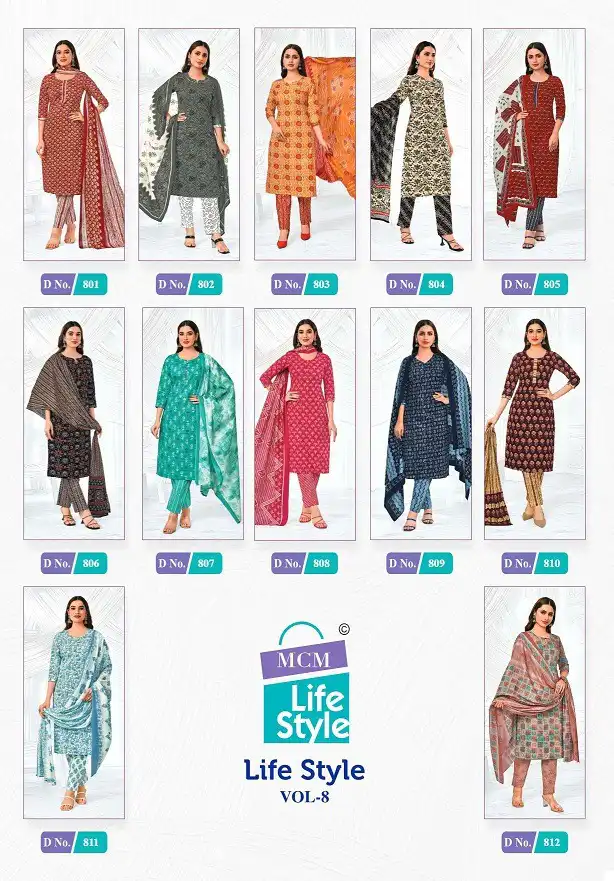 Mcm Lifestyle Vol 8 Pure Cotton Printed Wholesale Readymade Salwar Suit Catalog - Image 7