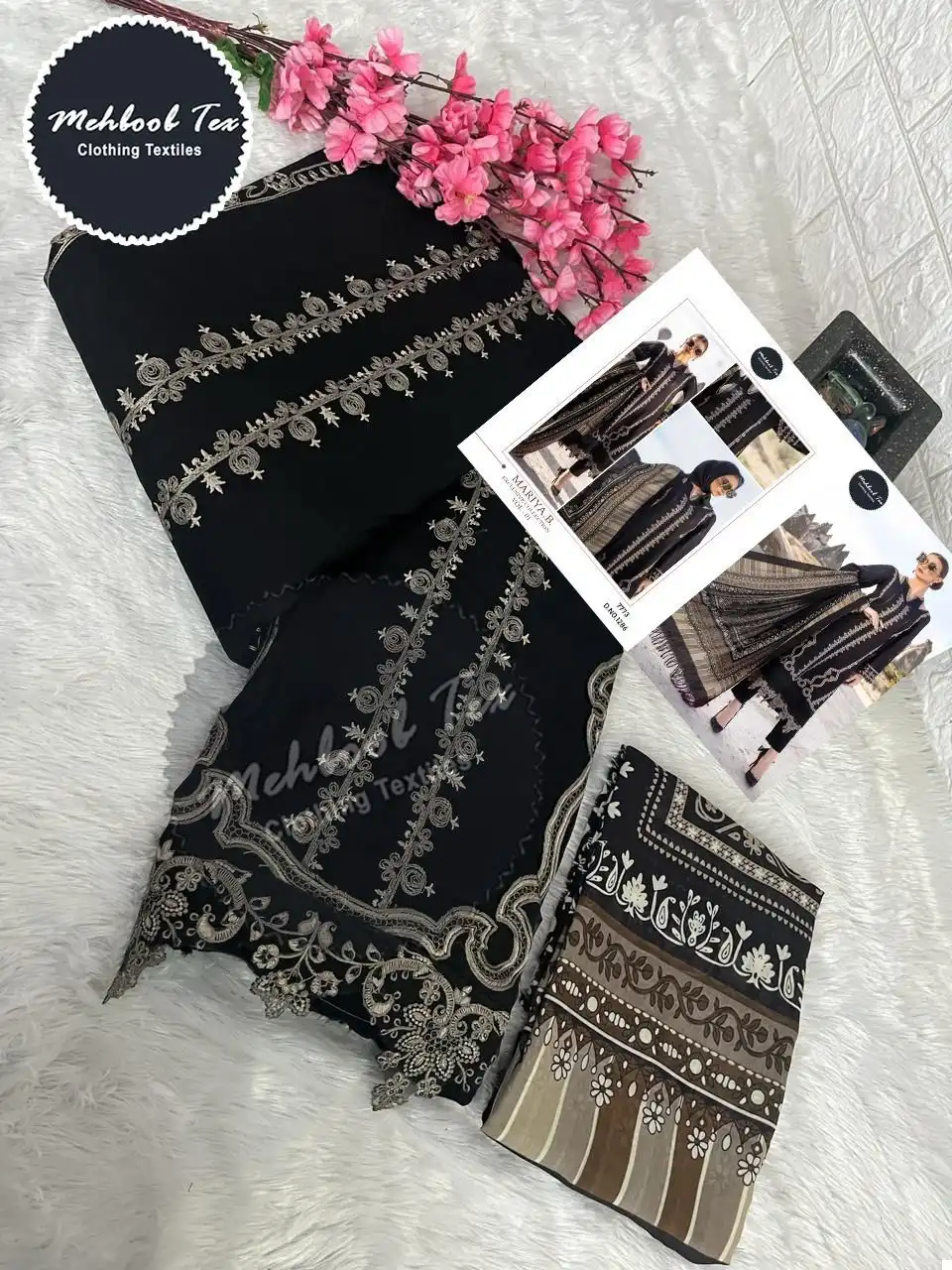 Mehboob Tex Design No 1286 Pure Rayon Cotton Wholesale Pakistani Salwar Suit - Image 2