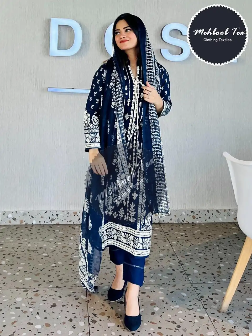 Mehboob Tex Design No 1109 Lawn Cotton Wholesale Pakistani Salwar Suit Catalog - Image 2