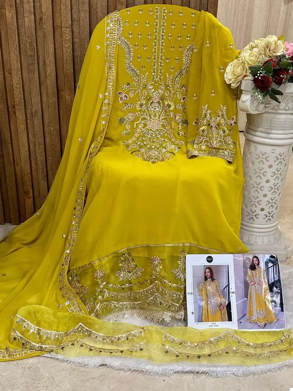 Mehboob Tex Dno 1274 Georgette Wholesale Pakistani Salwar Suit Catalog - Image 8