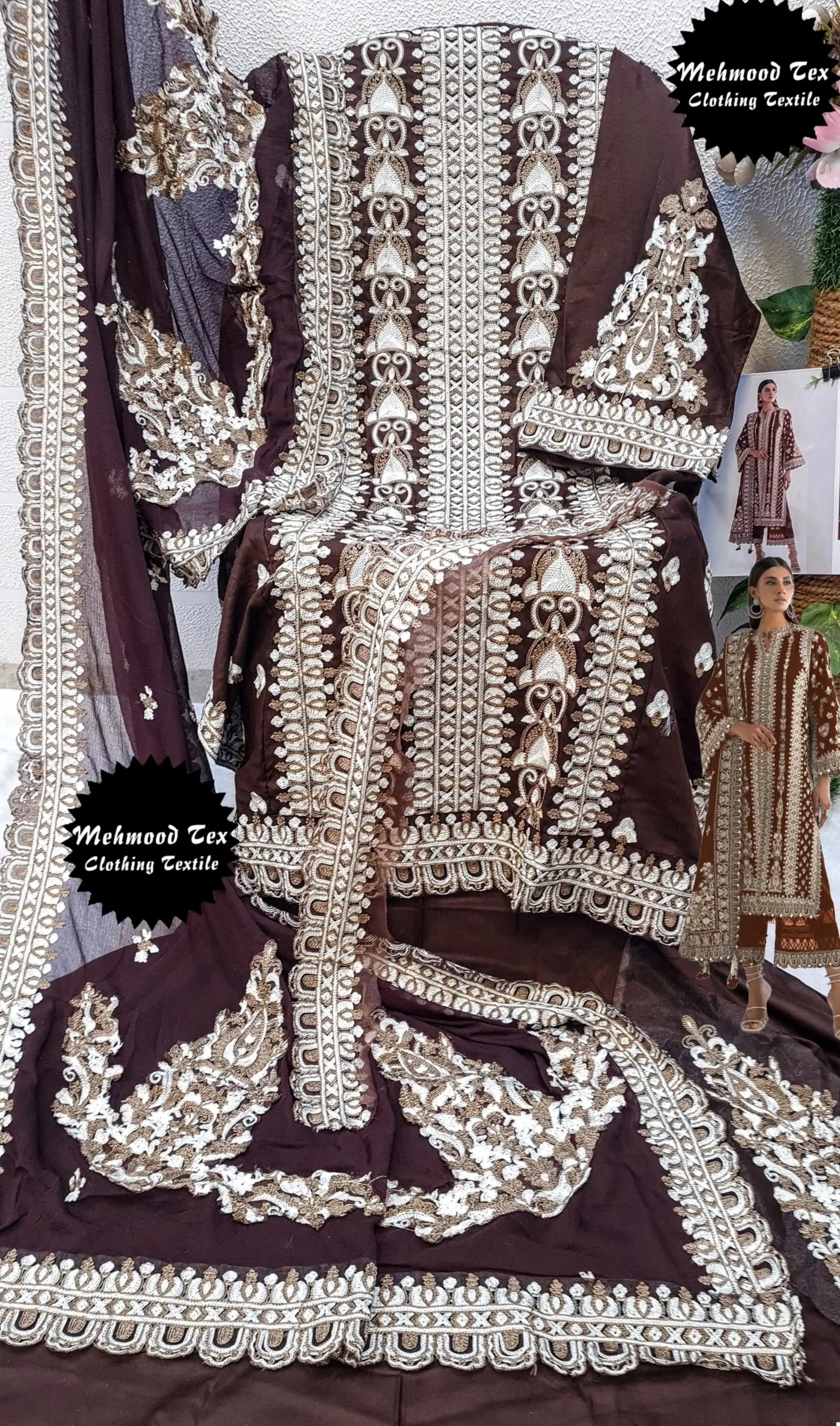 Mehmood Tex M 38 Rayon Cotton Wholesale Pakistani Salwar Suit Catalog - Image 4