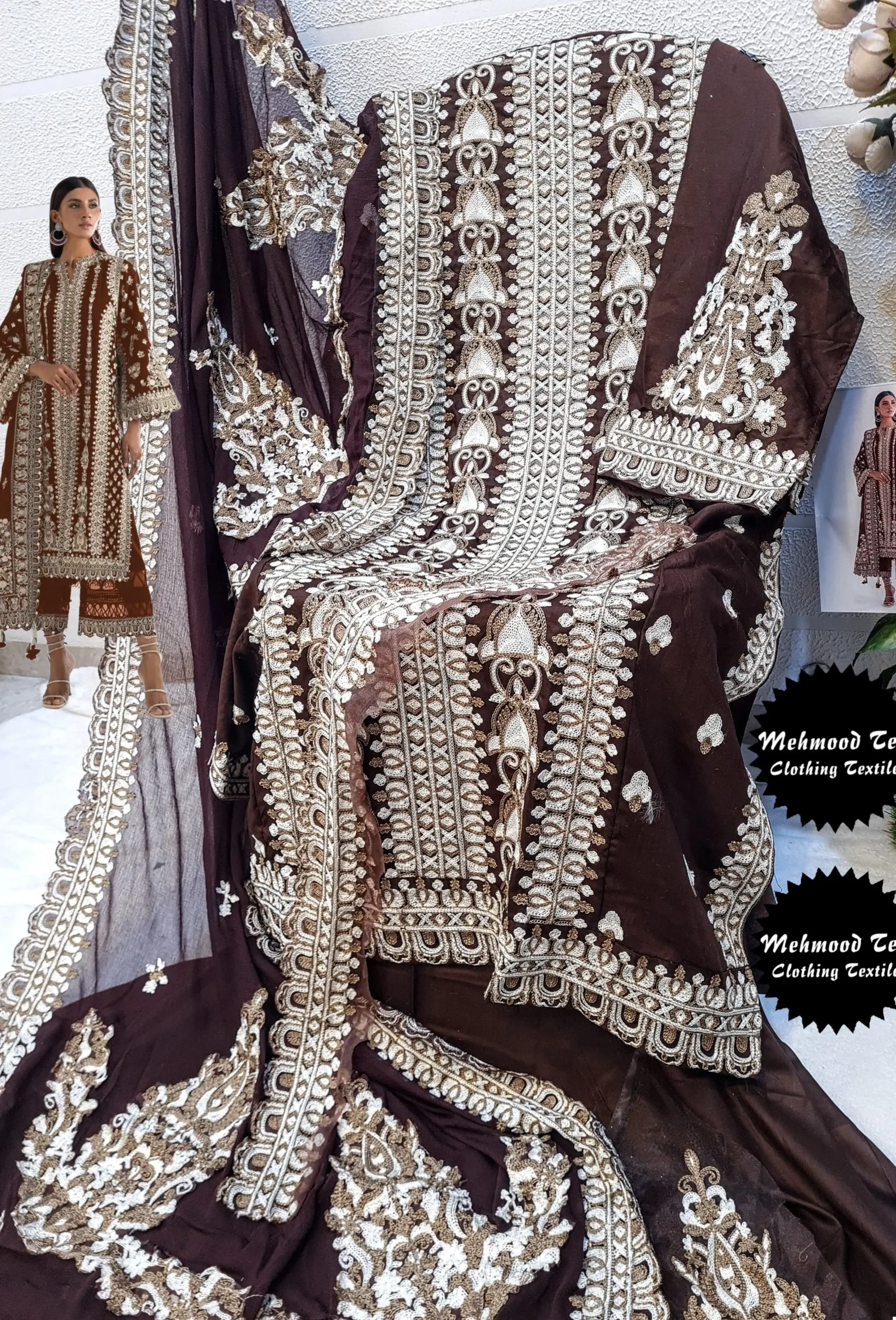 Mehmood Tex M 38 Rayon Cotton Wholesale Pakistani Salwar Suit Catalog - Image 7