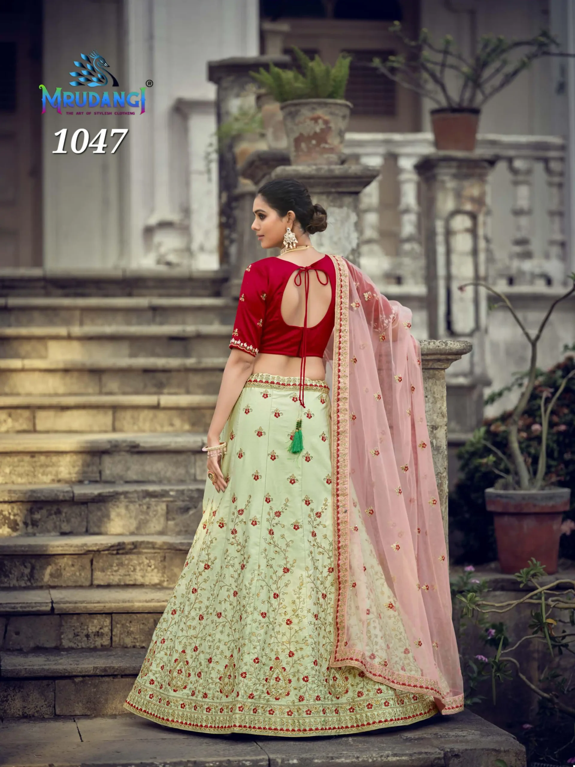 Mrudangi Mayuri Malai Satin Wholesale Lehenga Catalog - Image 4