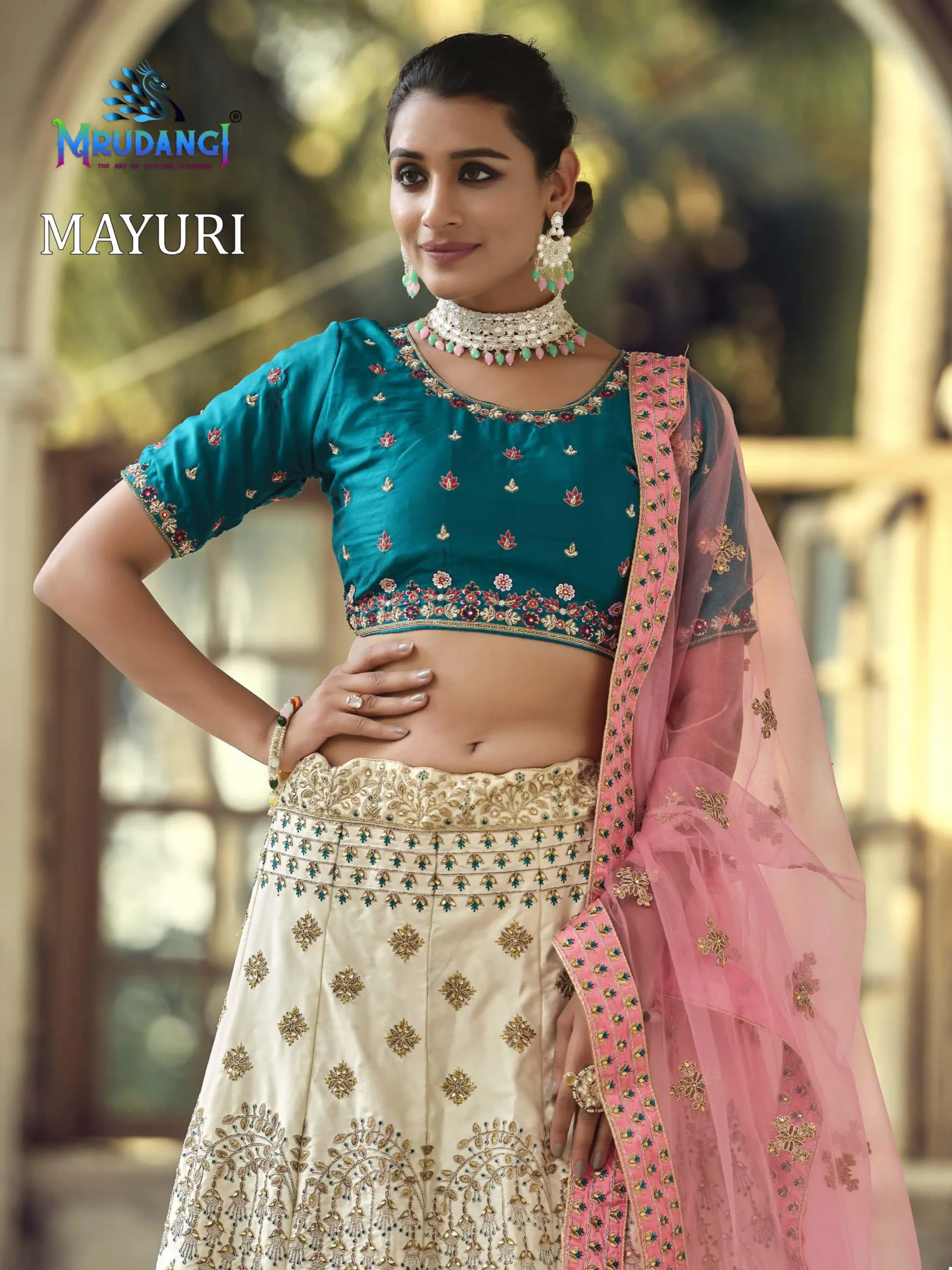 Mrudangi Mayuri Malai Satin Wholesale Lehenga Catalog - Image 5