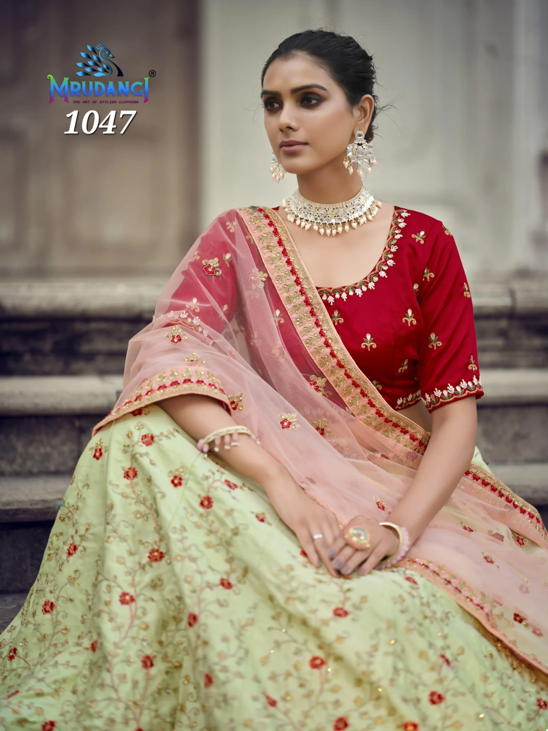 Mrudangi Mayuri Malai Satin Wholesale Lehenga Catalog - Image 7