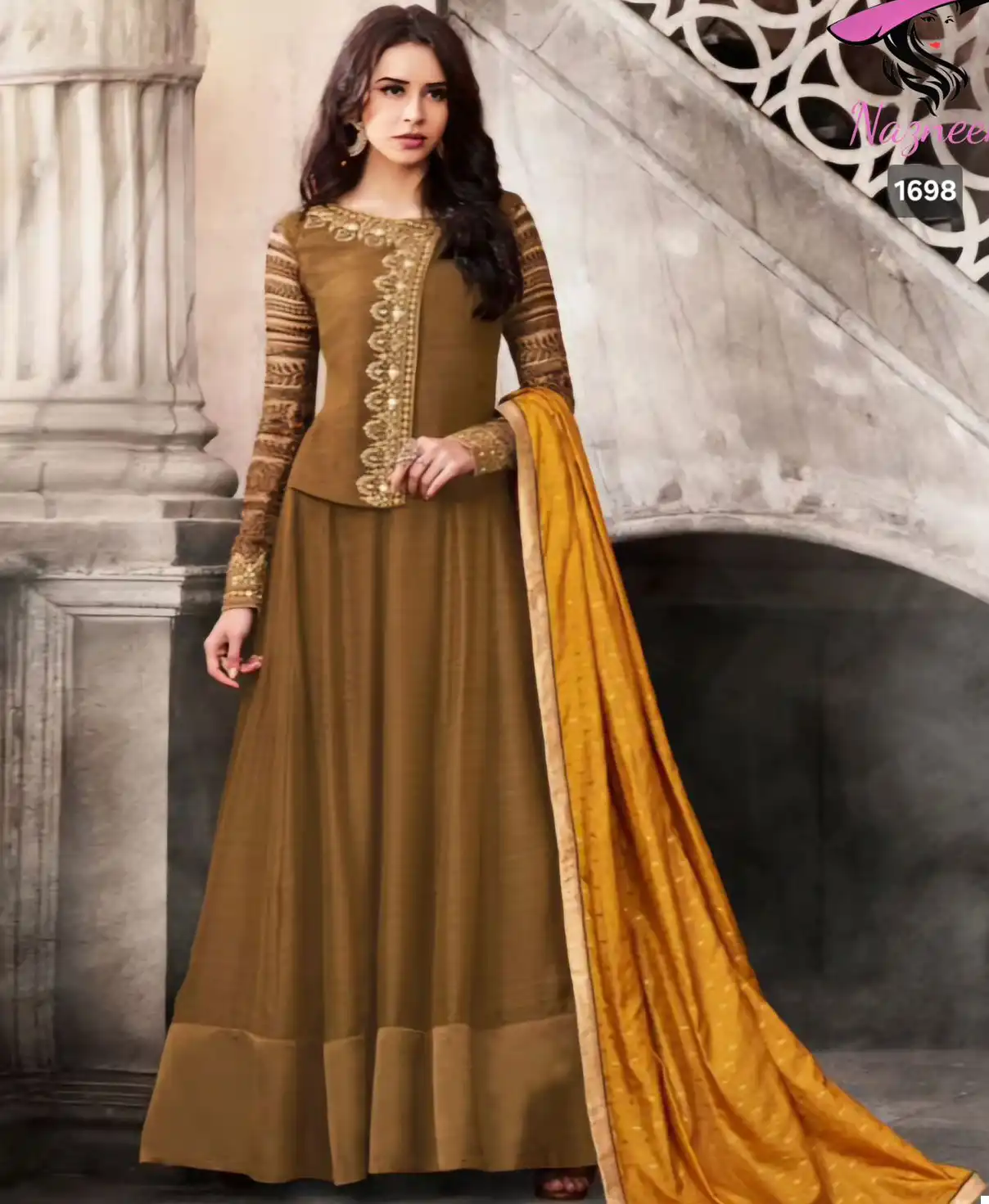 Nazneen Hiva Satin Silk Wholesale Designer Salwar Suit Catalog