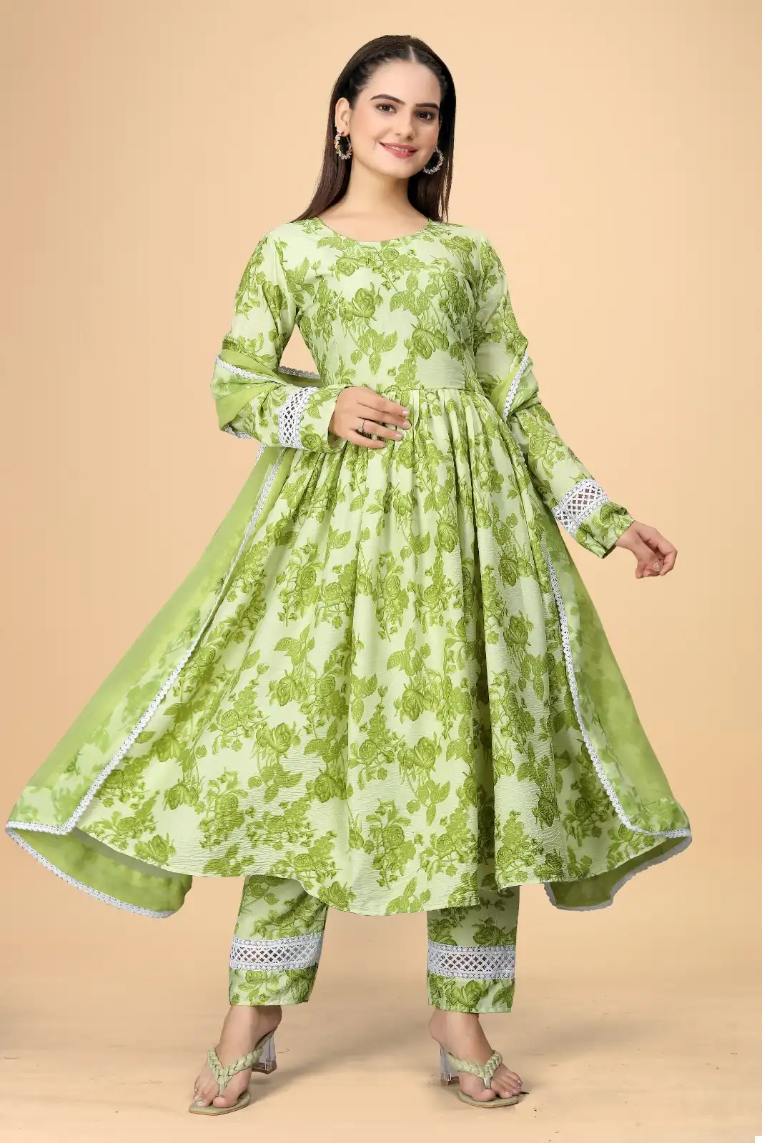 VE Fancy Soft Georgette Wholesale Party Wear Gown Catalog - Image 5