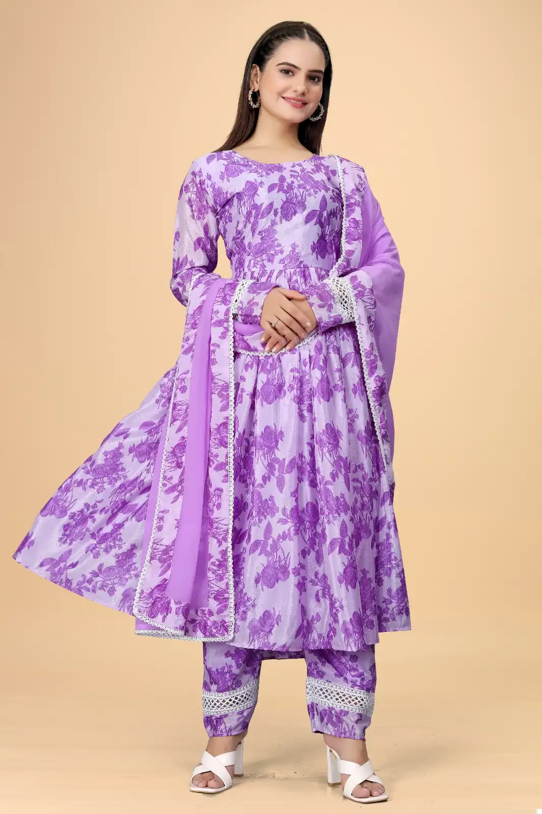 VE Fancy Soft Georgette Wholesale Party Wear Gown Catalog - Image 4