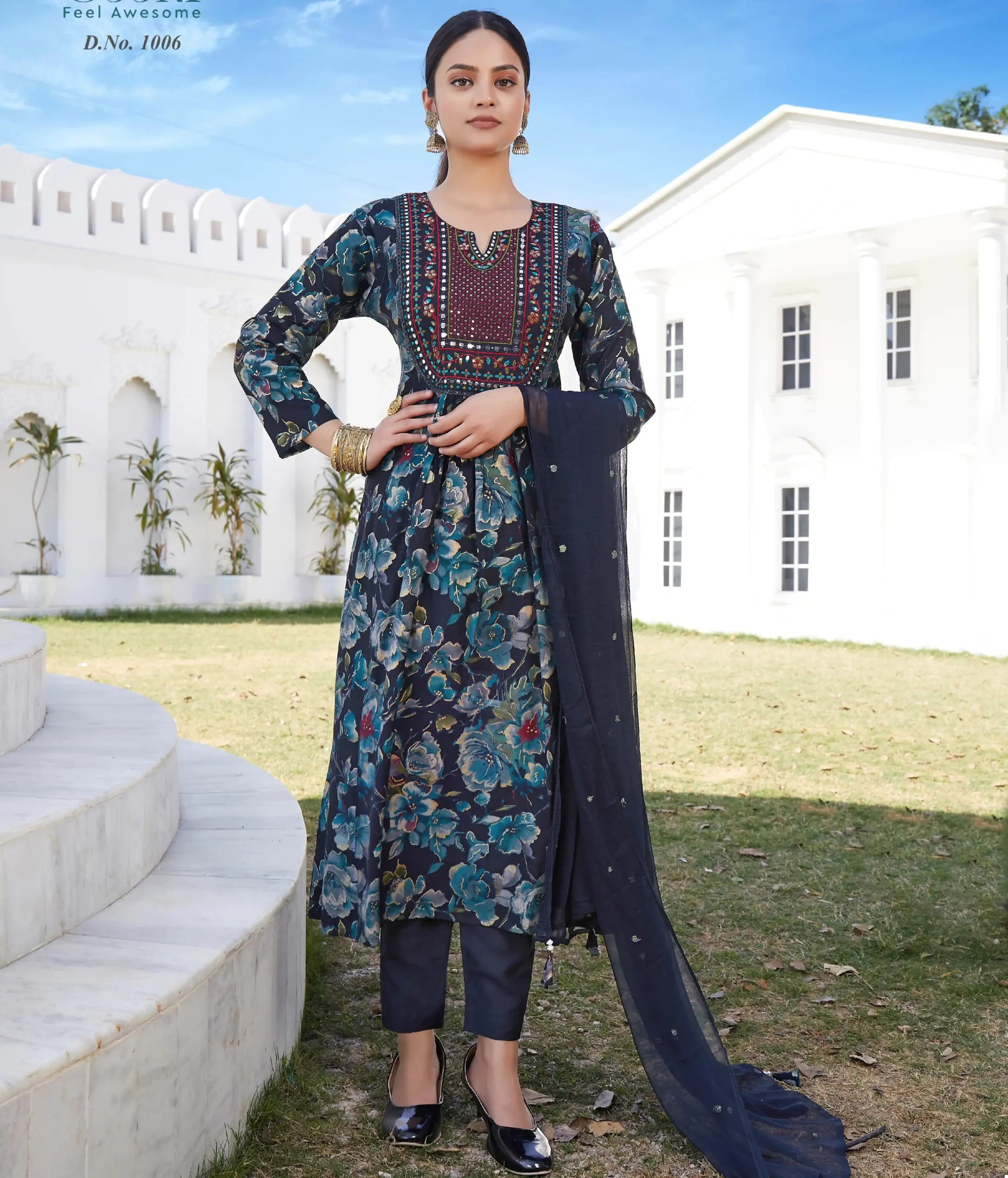 Ossm Morni Premium Modal Discharge Foil Print Wholesale Readymade Salwar Suit Catalog