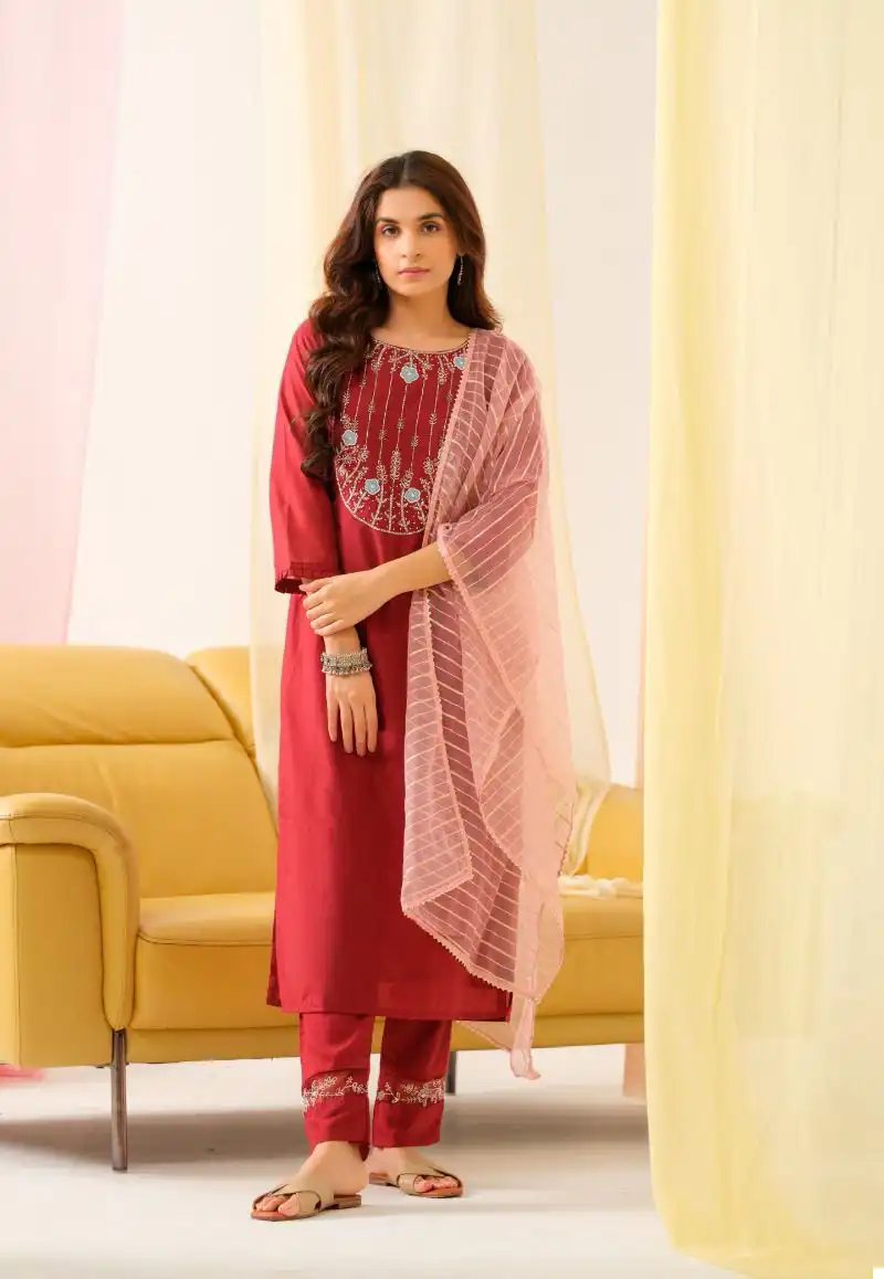 Psyna Muskan 2 Viscose Chanderi Wholesale Readymade Salwar Suit Catalog - Image 4