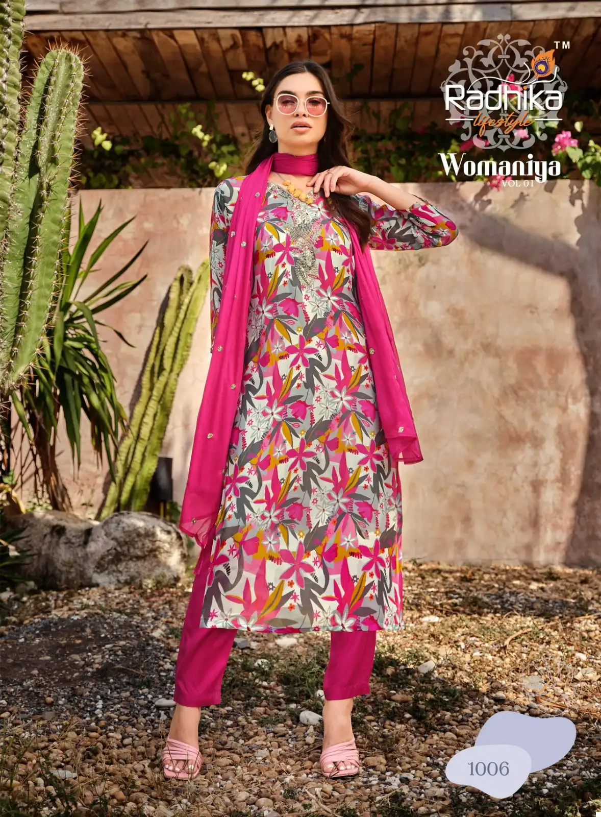 Radhika Lifestyle Womaniya 1 Pure Chinon Digital Print Wholesale Readymade Salwar Suit Catalog - Image 2