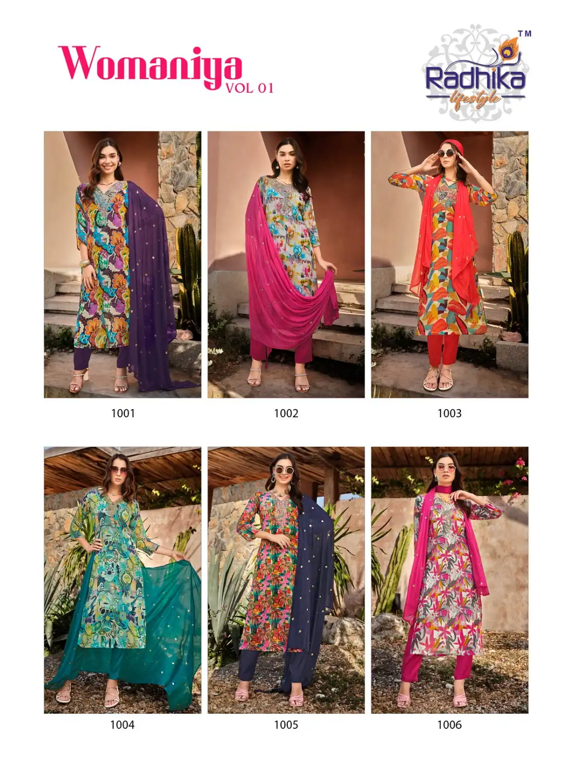 Radhika Lifestyle Womaniya 1 Pure Chinon Digital Print Wholesale Readymade Salwar Suit Catalog - Image 9