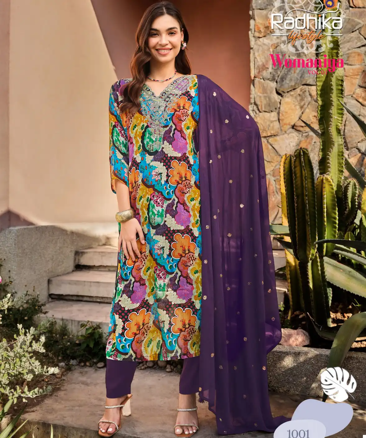 Radhika Lifestyle Womaniya 1 Pure Chinon Digital Print Wholesale Readymade Salwar Suit Catalog
