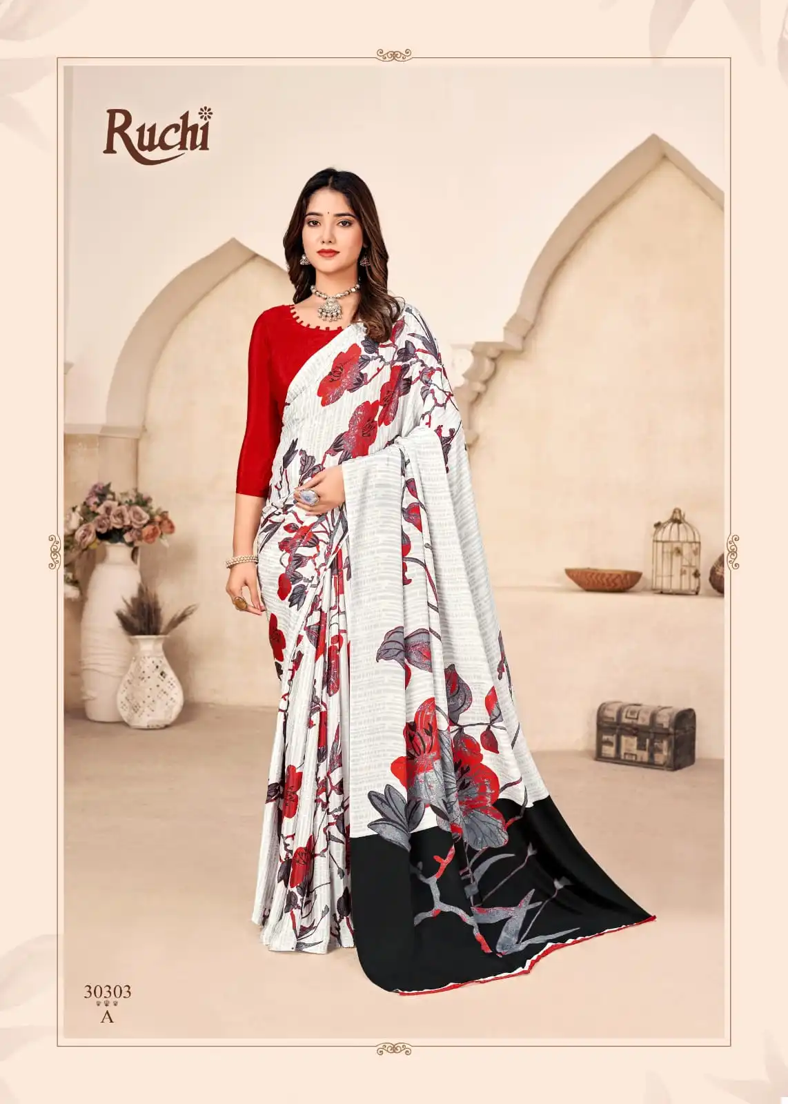 Ruchi Vivantaa Silk Crepe Wholesale Fancy Sarees Catalog - Image 8