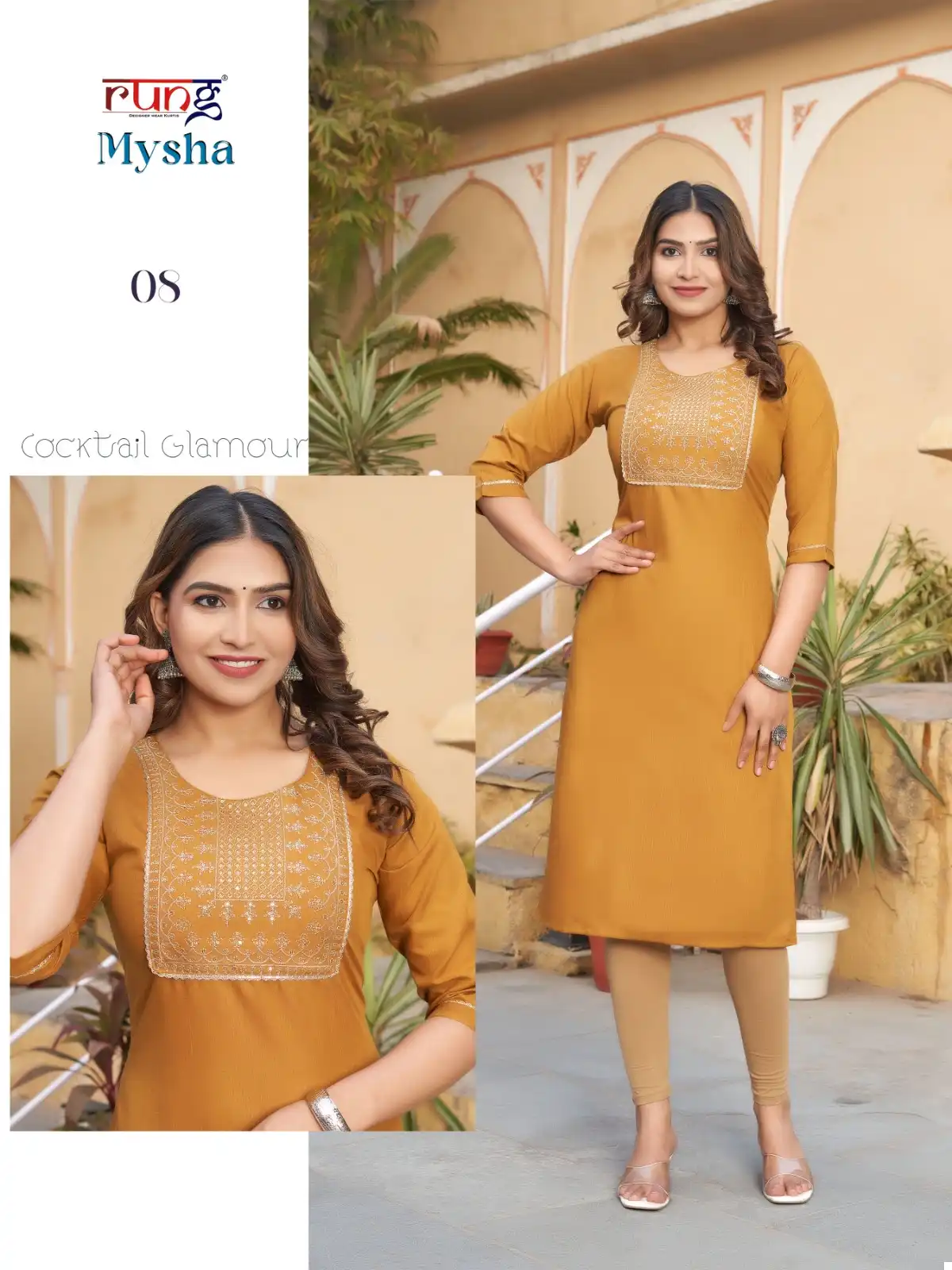 Rung Mysha Heavy Super Soft Rayon Wholesale Kurtis Catalog - Image 2