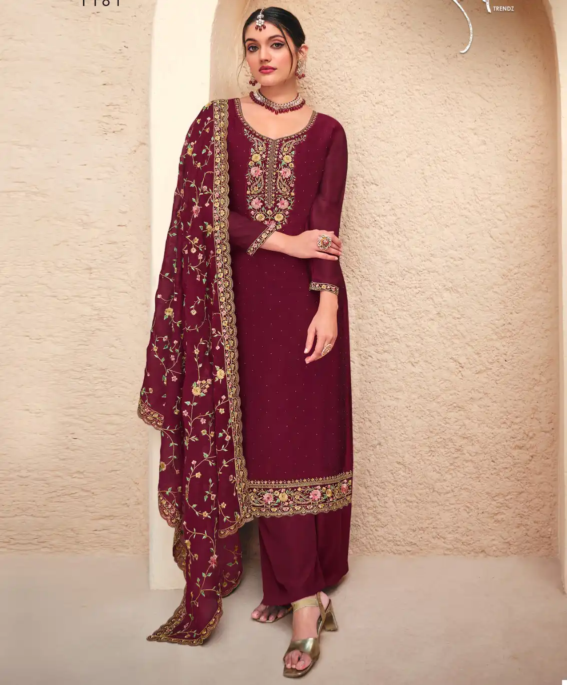 Radha Trendz Suhagan Georgette Wholesale Wedding Suits Catalog