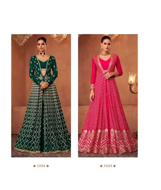 Sayuri Designer Queen Georgette Wholesale Lehenga Catalog - Image 3