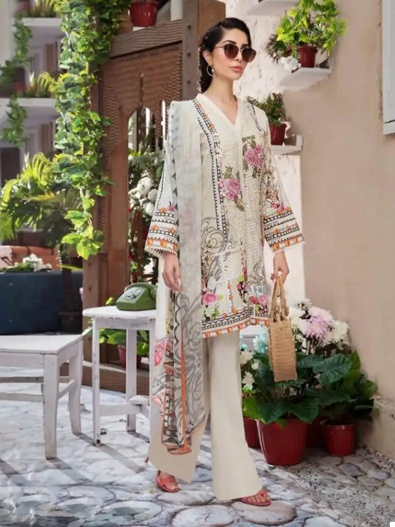 Sharaddha Firdous Vol 10 Lawn Cotton Printed Wholesale Pakistani Salwar Suit Catalog - Image 3