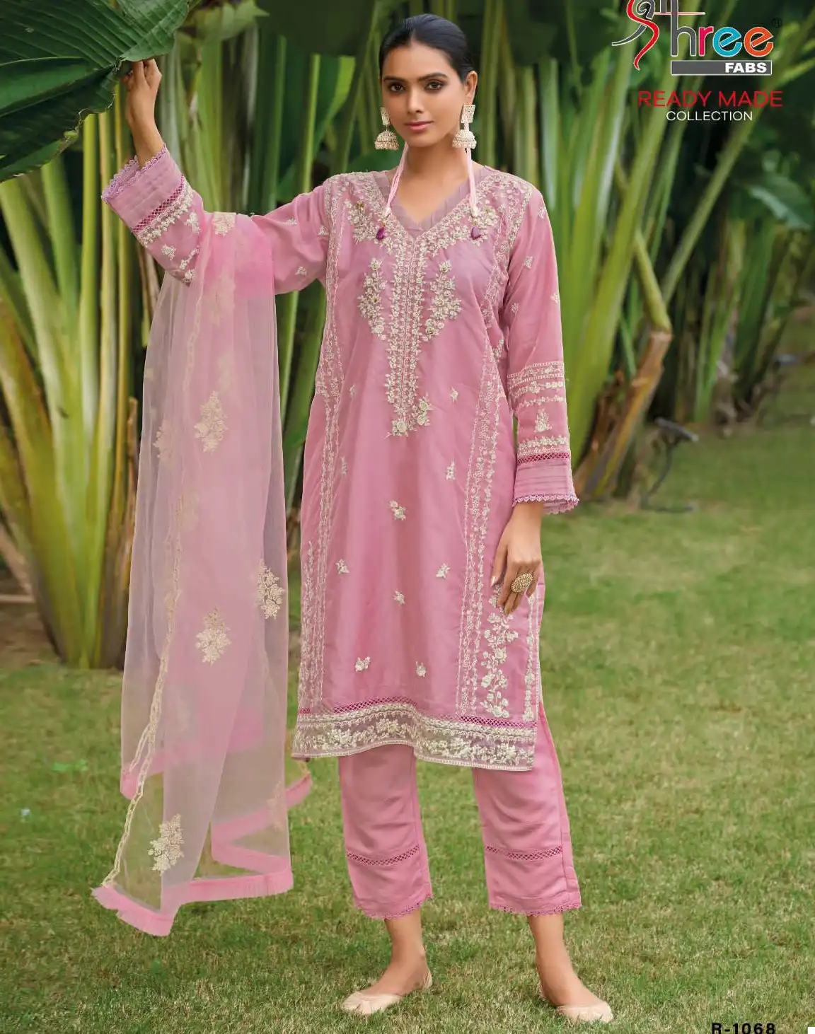 Shree Fab R 1068 Organza Silk Wholesale Pakistani Readymade Salwar Suit