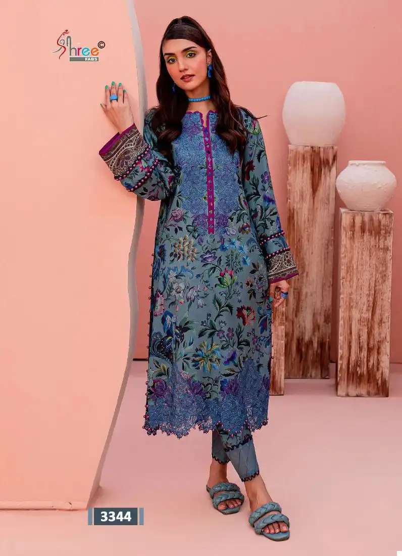 Shree Fabs Maria B Flora Vol 02 Pure Jam Cotton Print Wholesale Pakistani Salwar Suit Catalog - Image 4