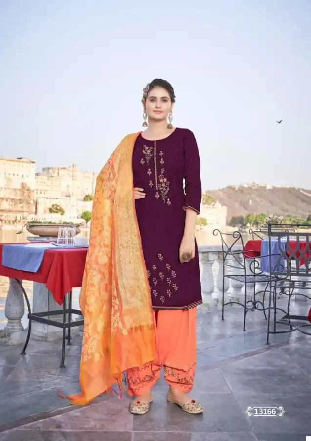 Kalaroop Sunheri By Patiala Vol - 6 Jam Silk Wholesale Readymade Suit Catalog - Image 2