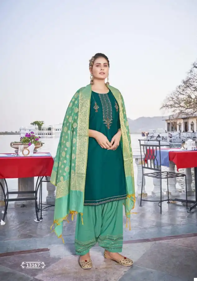 Kalaroop Sunheri By Patiala Vol - 6 Jam Silk Wholesale Readymade Suit Catalog - Image 3