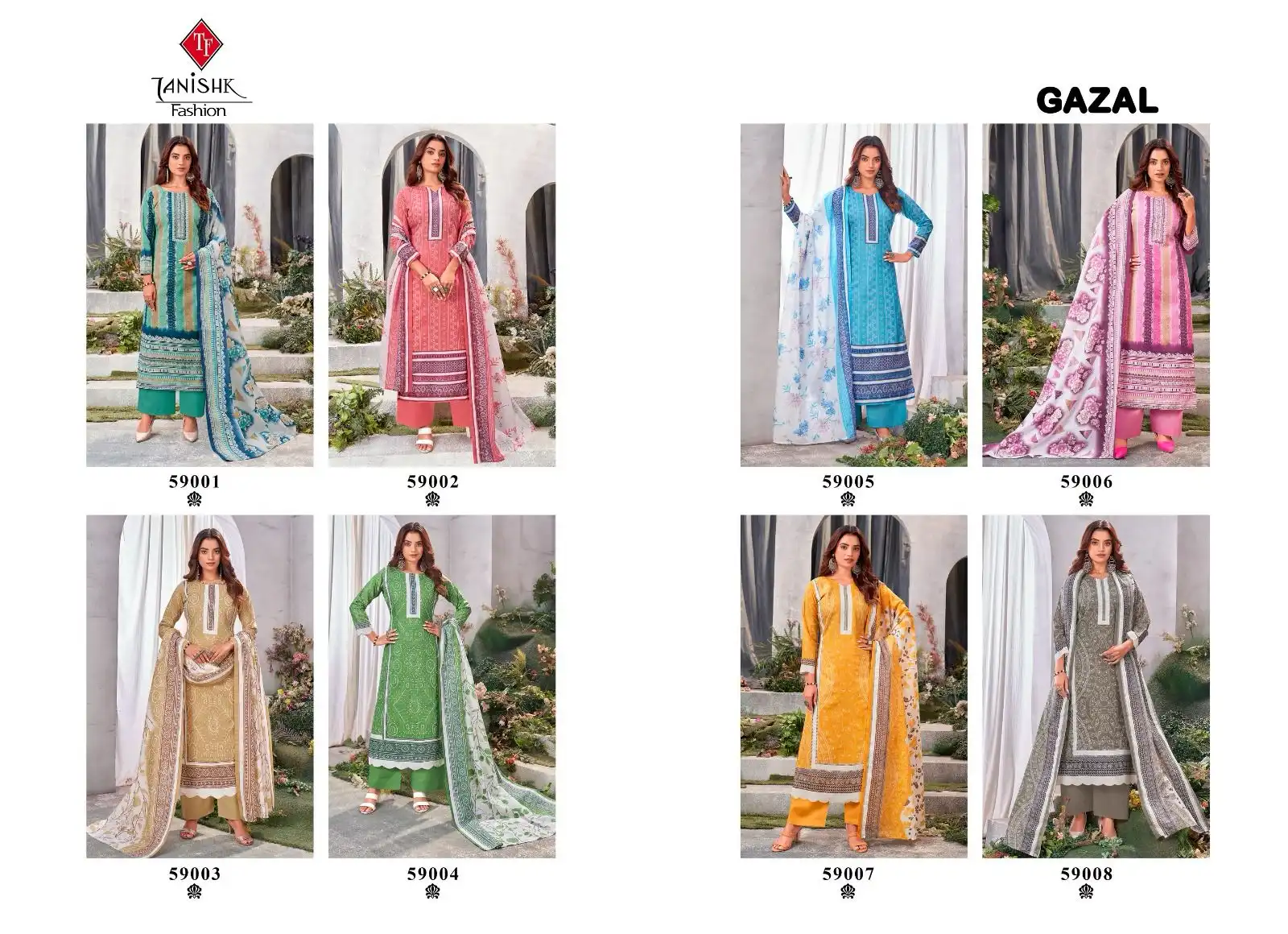 Tanishk Fashion Gazal Bandhni Pure Lawn Cotton Print Wholesale Salwar Suit Catalog — Wholesale Salwar Suits, MPA wholesale from Surat — view 9